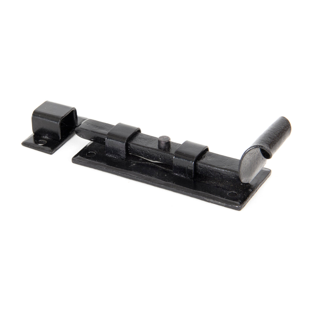 Black 4" Straight Door Bolt | From The Anvil-Bolts-Yester Home