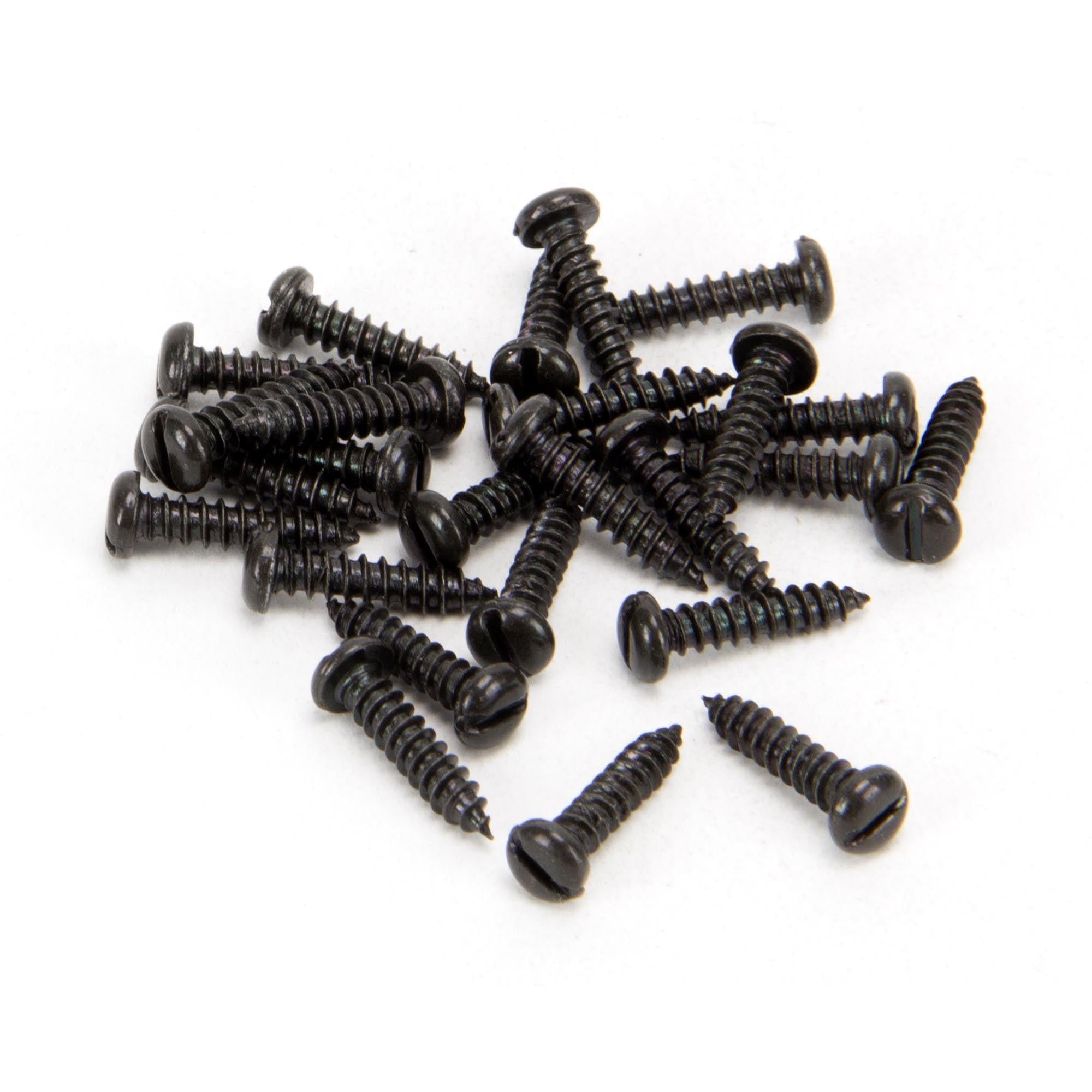 Black 4 x 1/2" Round Head Screws (25) | From The Anvil - Screws & Bolts - From The Anvil - Yester Home