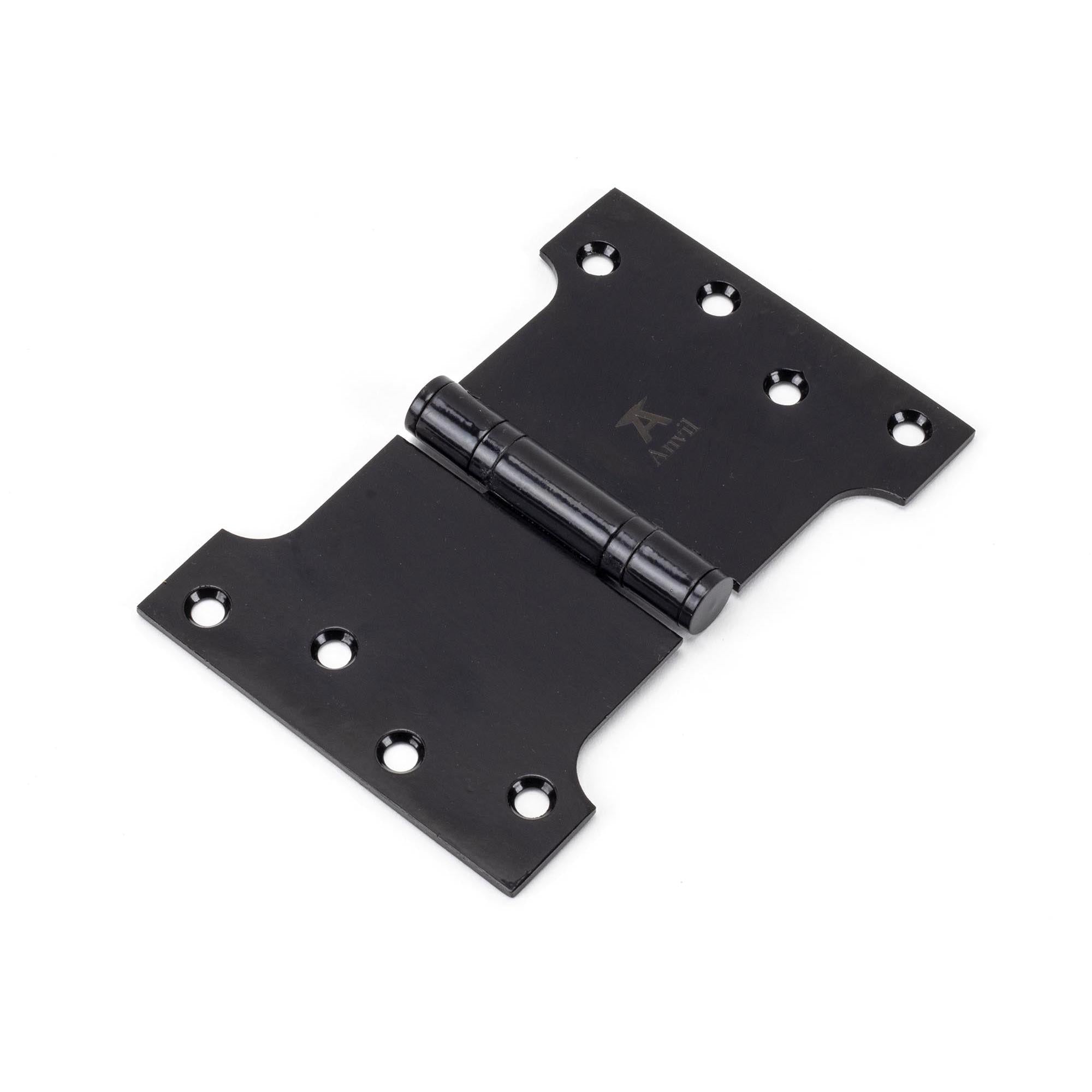 Black 4" x 4" x 6" Parliament Hinge (pair) ss | From The Anvil - Parliament Hinges - From The Anvil - Yester Home