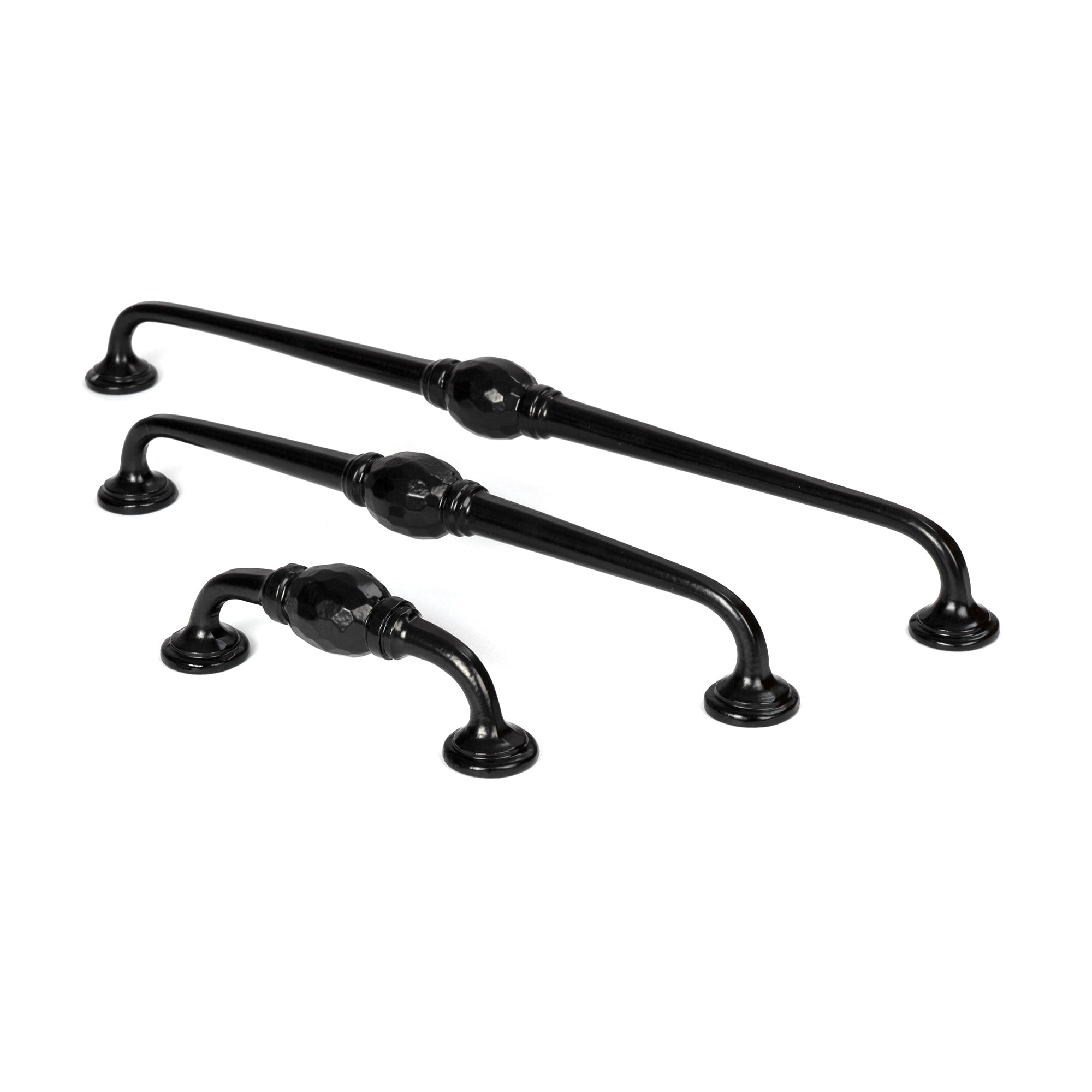 Black 5" Hammered D Handle | From The Anvil-D Handles-Yester Home