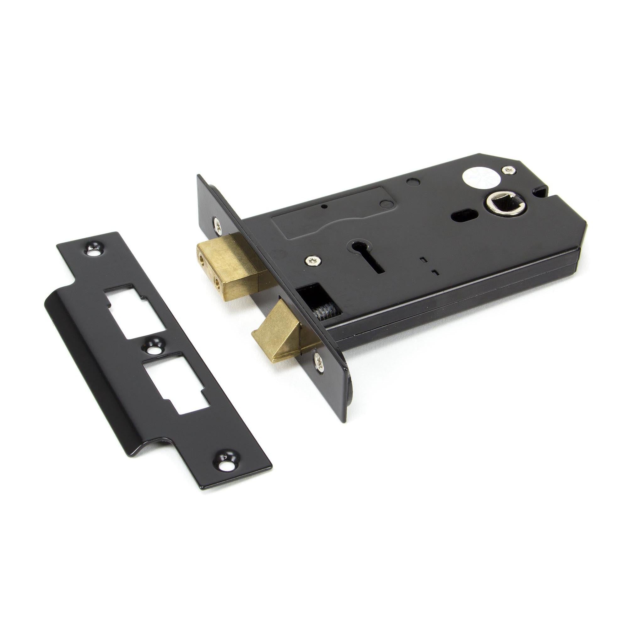 Black 5" Horizontal 3 Lever Sash Lock | From The Anvil - Horizontal Locks - From The Anvil - Yester Home