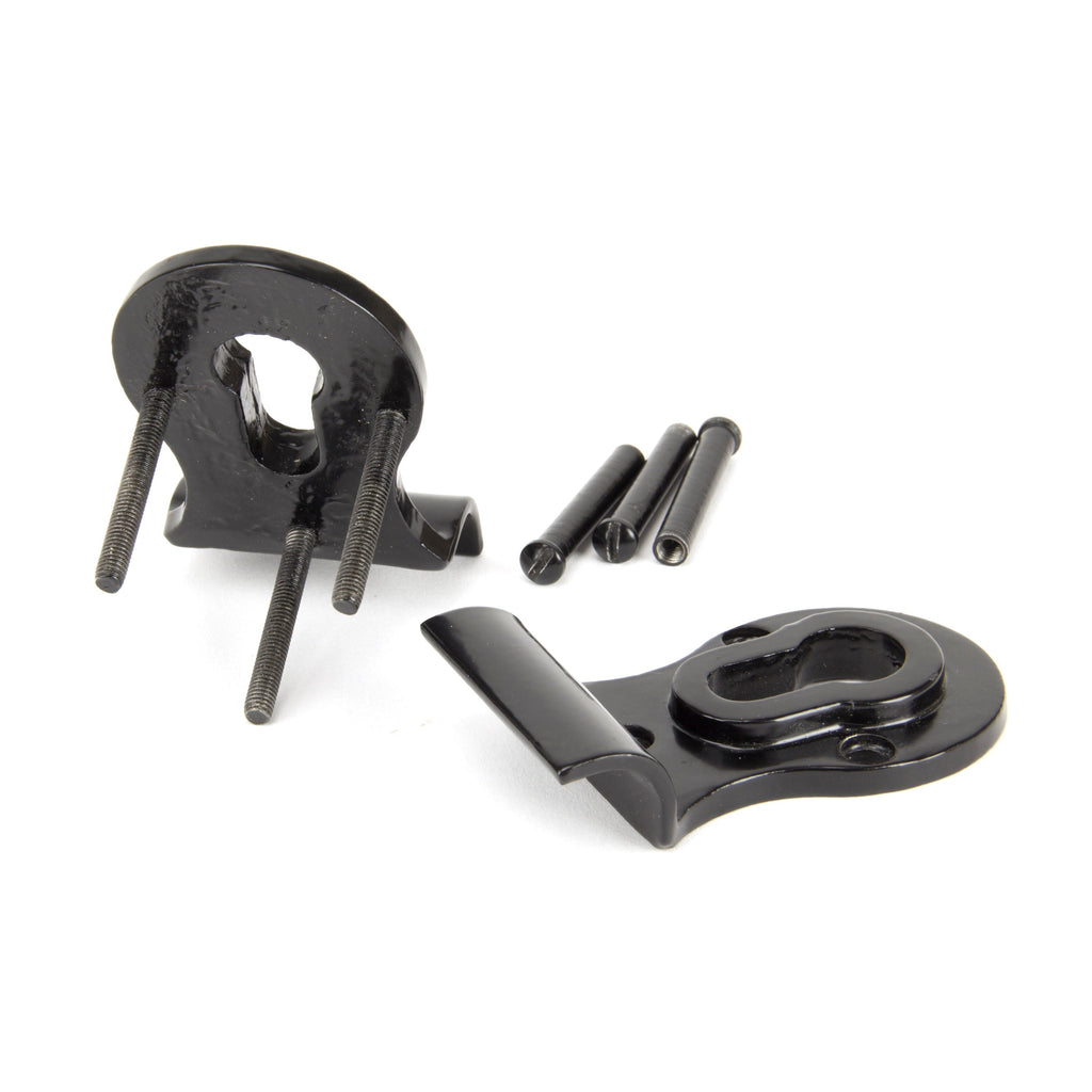Black 50mm Euro Door Pull (Back to Back fixings) | From The Anvil-Euro Pulls-Yester Home
