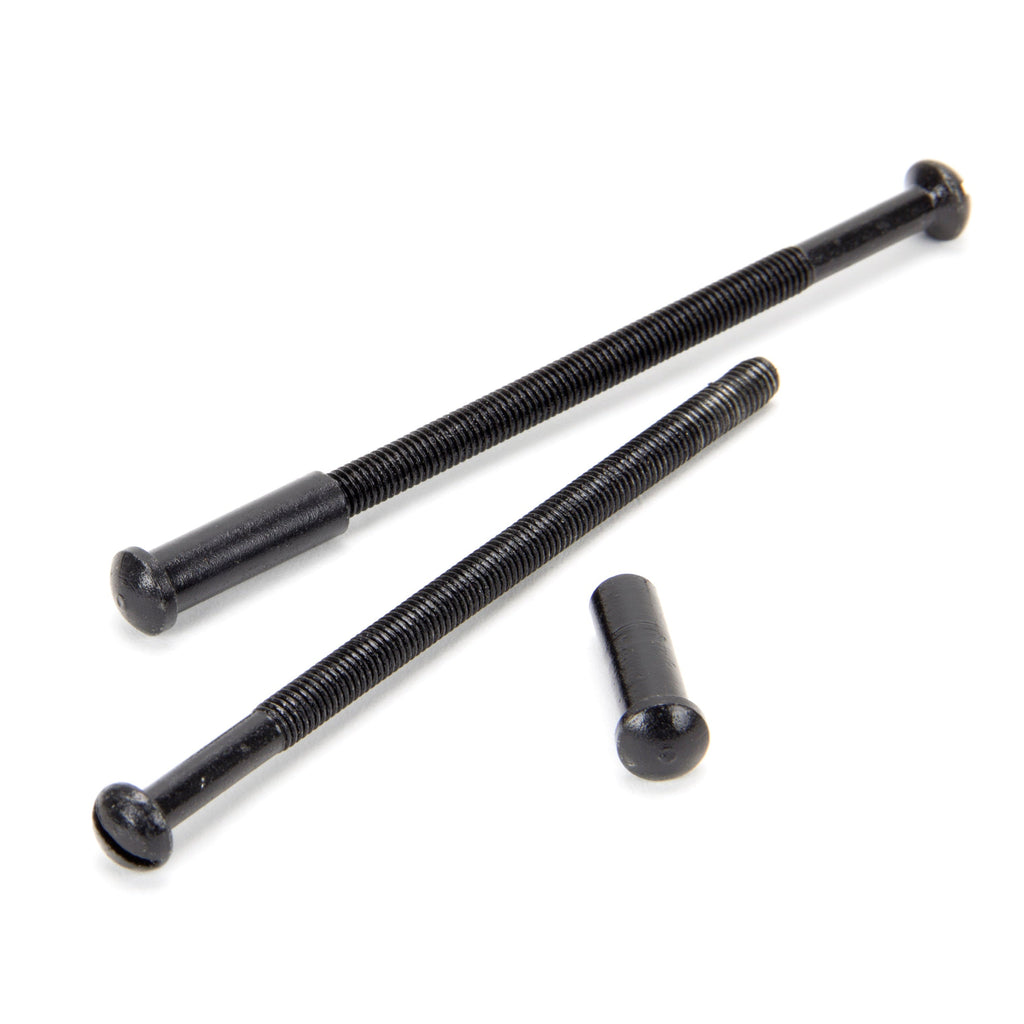 Black 5mm Male & Female Screws (2) - No Slots | From The Anvil-Screws & Bolts-Yester Home
