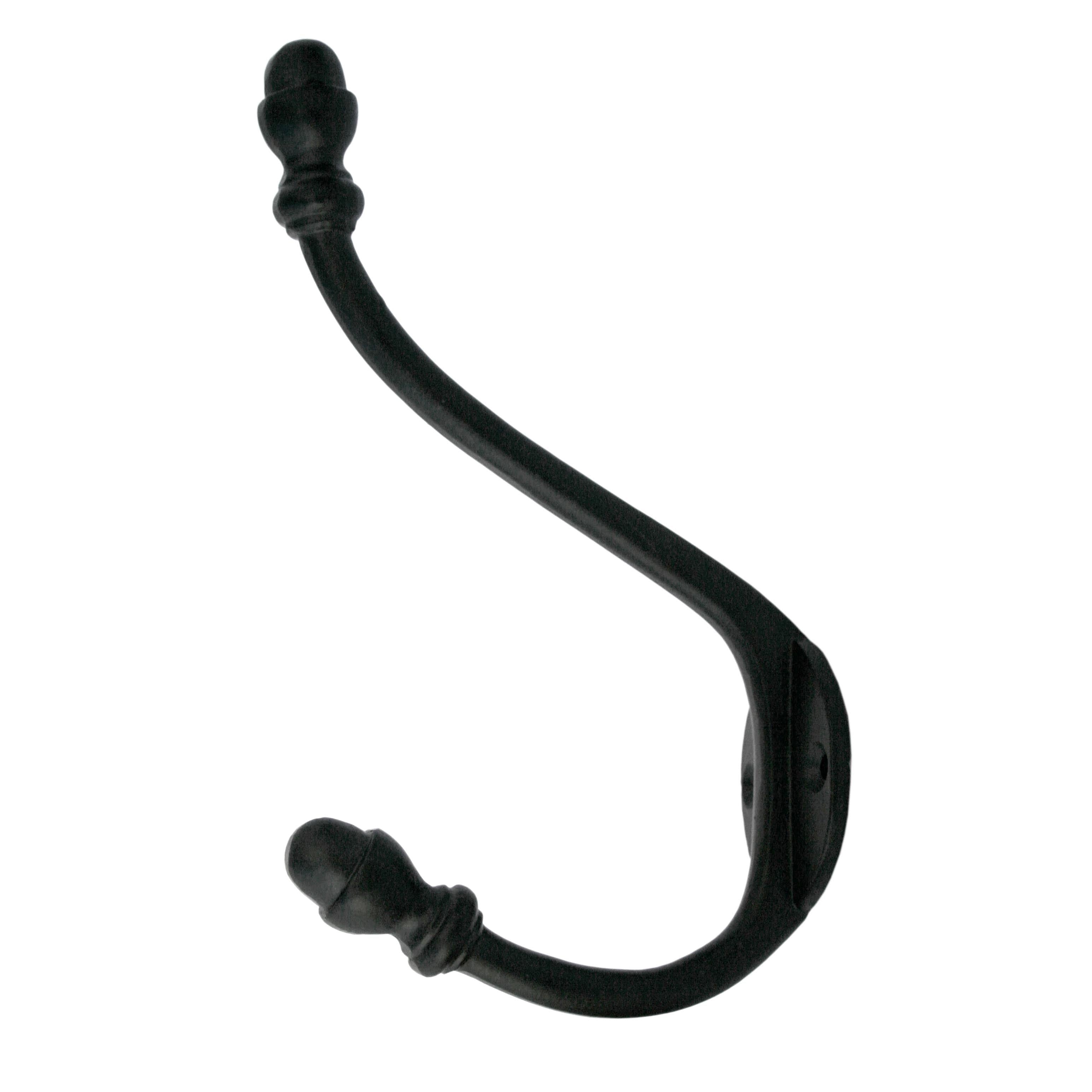 Black 6 1/2" Hat & Coat Hook | From The Anvil - Coat Hooks - From The Anvil - Yester Home