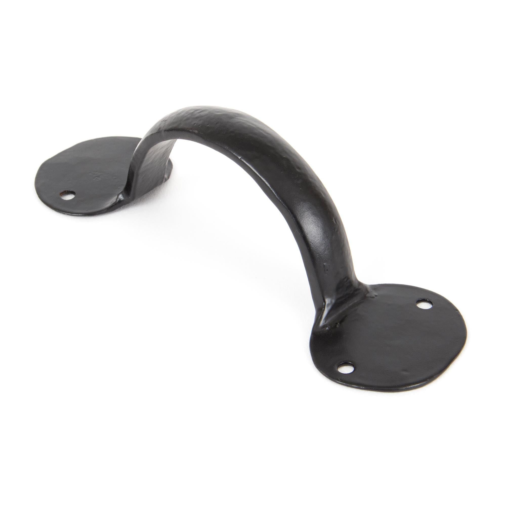 Black 6" Bean D Handle | From The Anvil - D Handles - From The Anvil - Yester Home