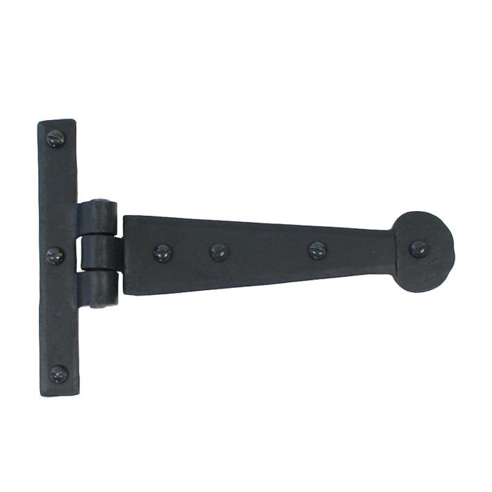 Black 6" Penny End T Hinge (pair) | From The Anvil-T Hinges-Yester Home
