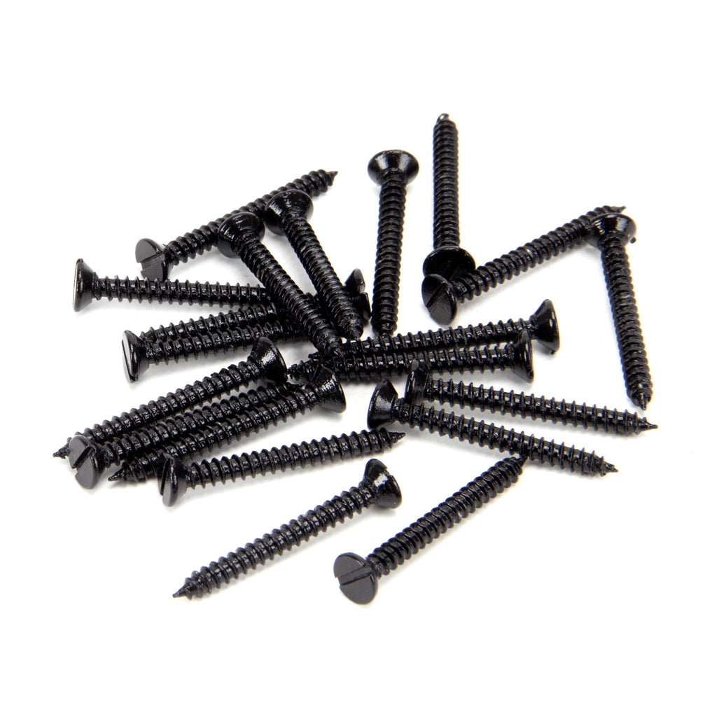 Black 6 x 1¼" Countersunk Screws (25) | From The Anvil-Screws & Bolts-Yester Home