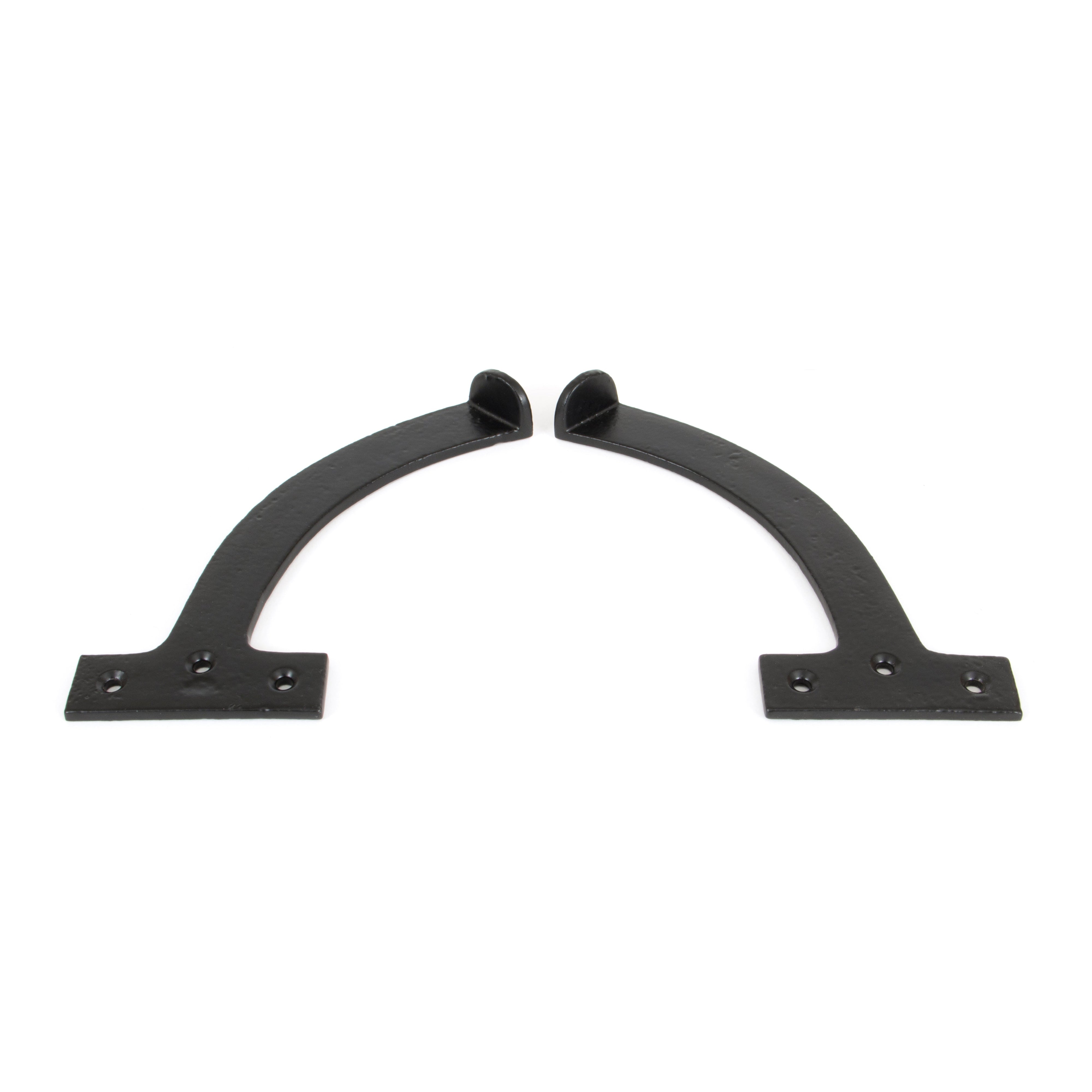 Black 7" Quadrant Stay (Pair) | From The Anvil-Stays-Yester Home