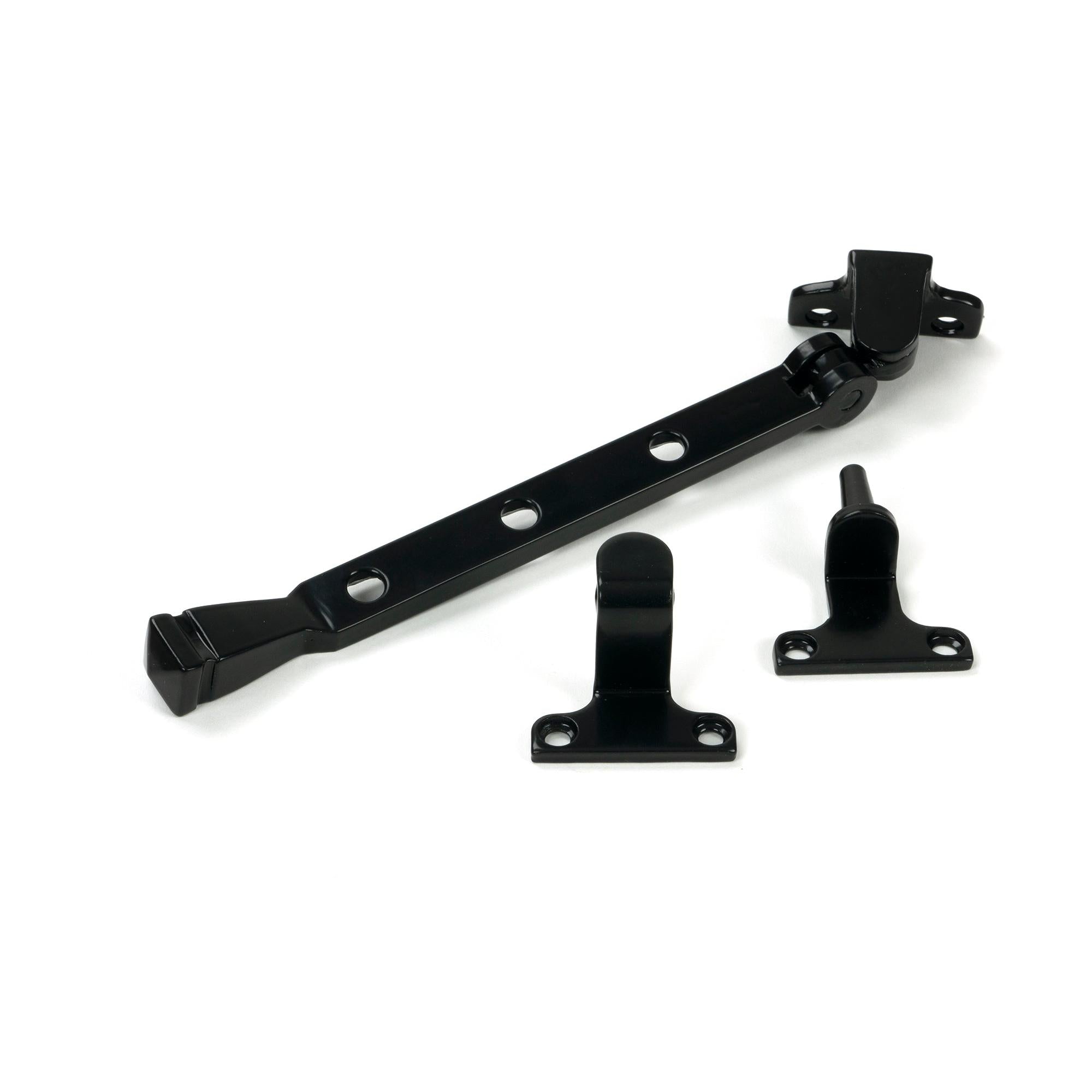 Black 8" Avon Stay (Steel Window) - Stays - From The Anvil - Yester Home