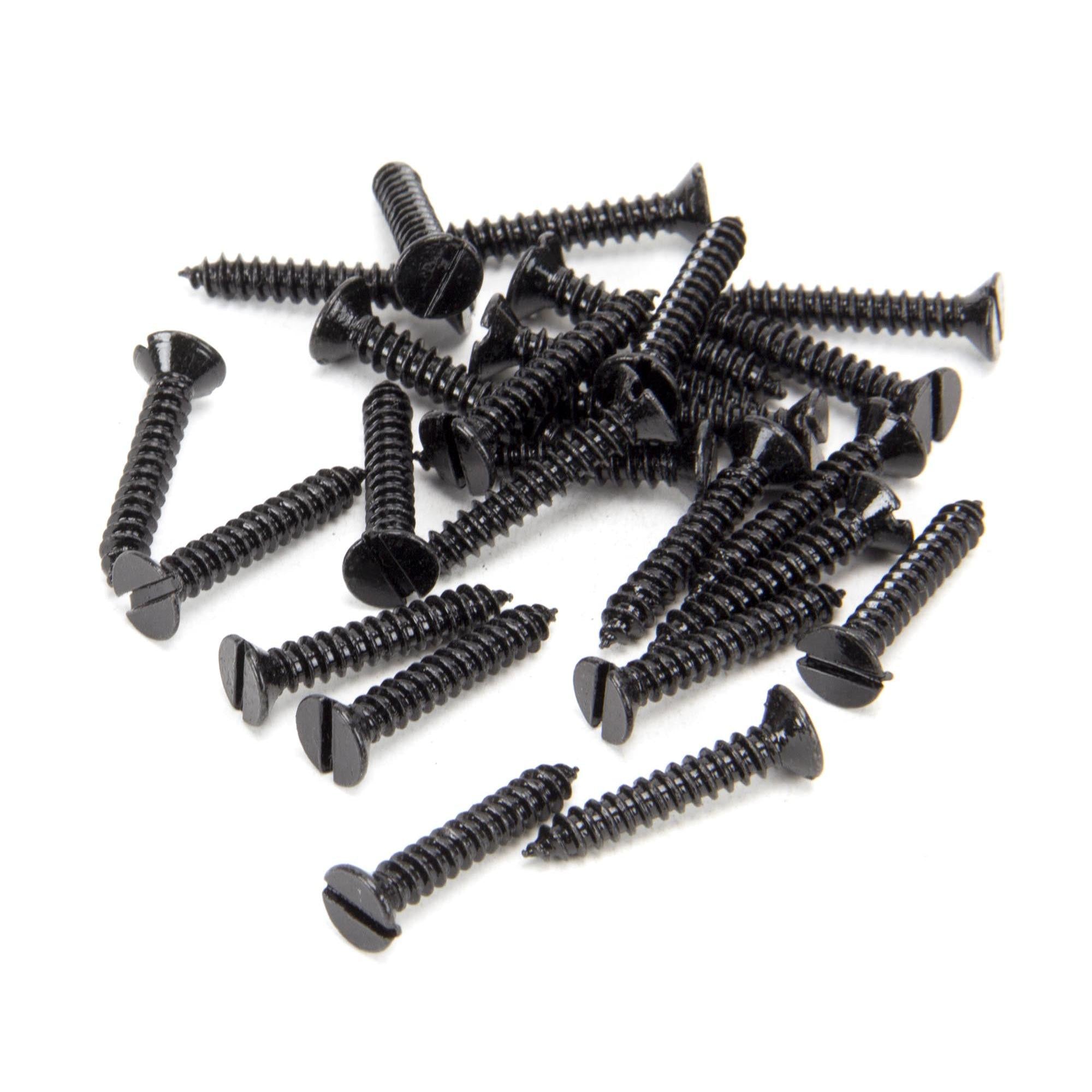 Black 8 x 1" Countersunk Screws (25) | From The Anvil - Screws & Bolts - From The Anvil - Yester Home