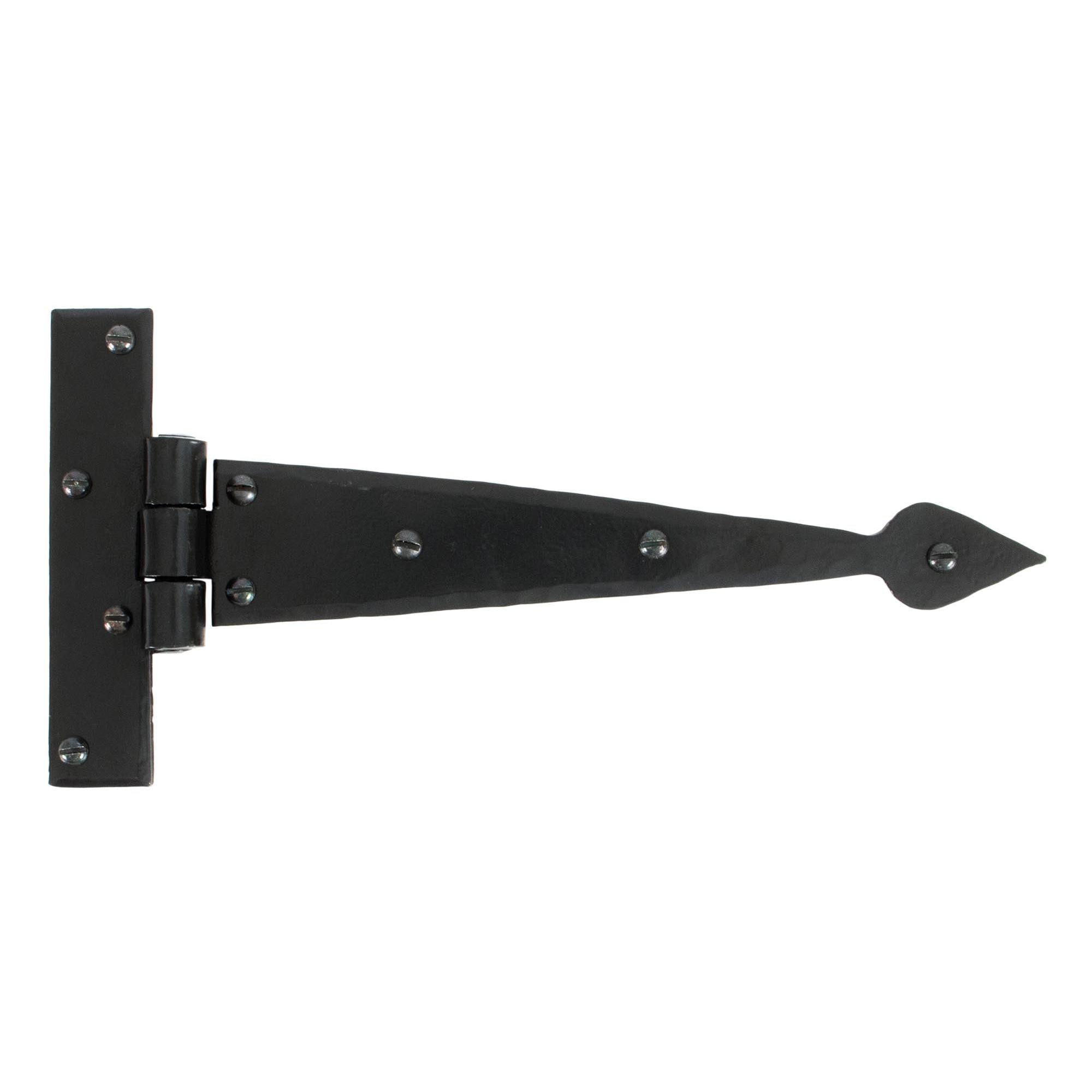 Black 9" Arrow Head T Hinge (pair) | From The Anvil - T Hinges - From The Anvil - Yester Home