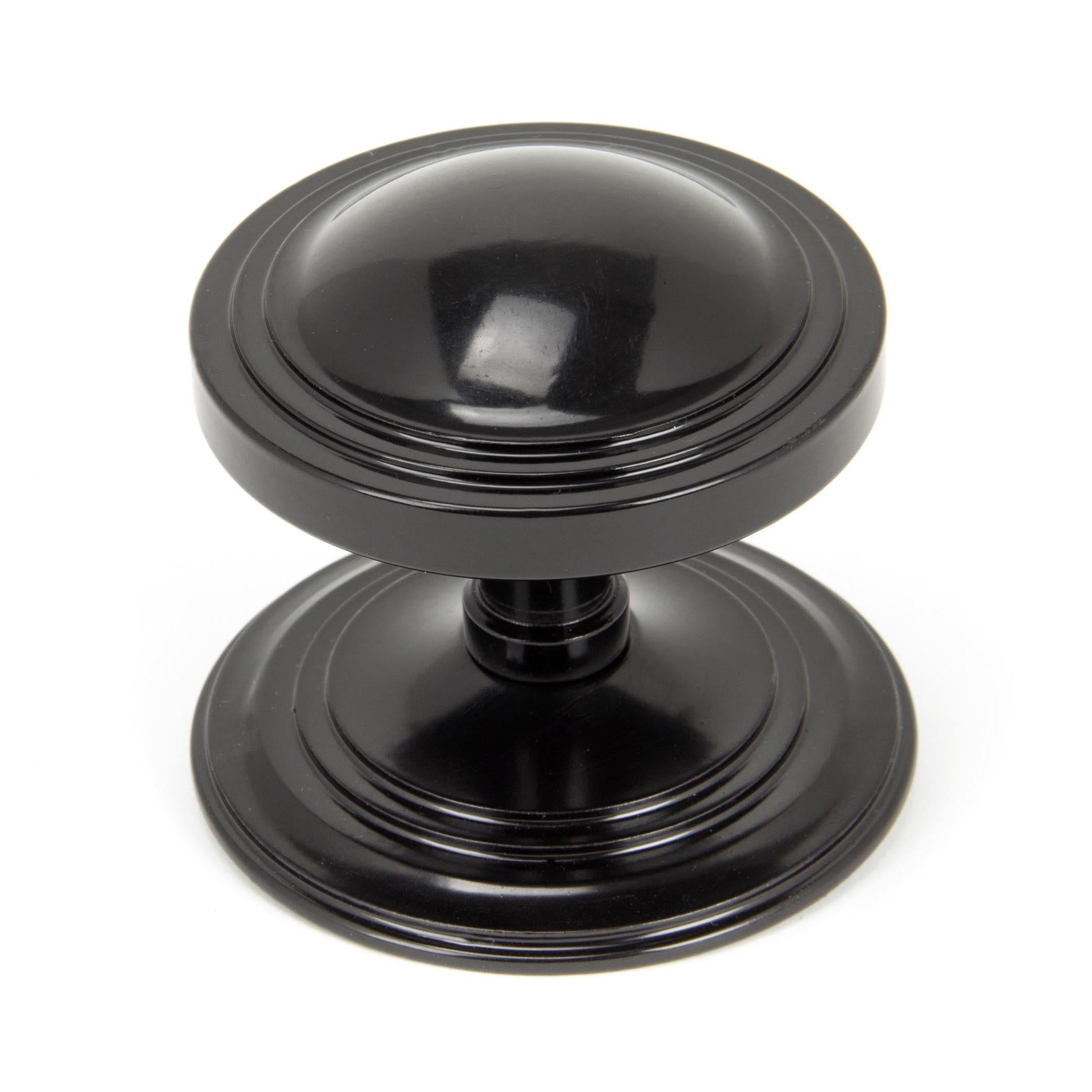 Black Art Deco Centre Door Knob | From The Anvil - Centre Door Knobs - From The Anvil - Yester Home