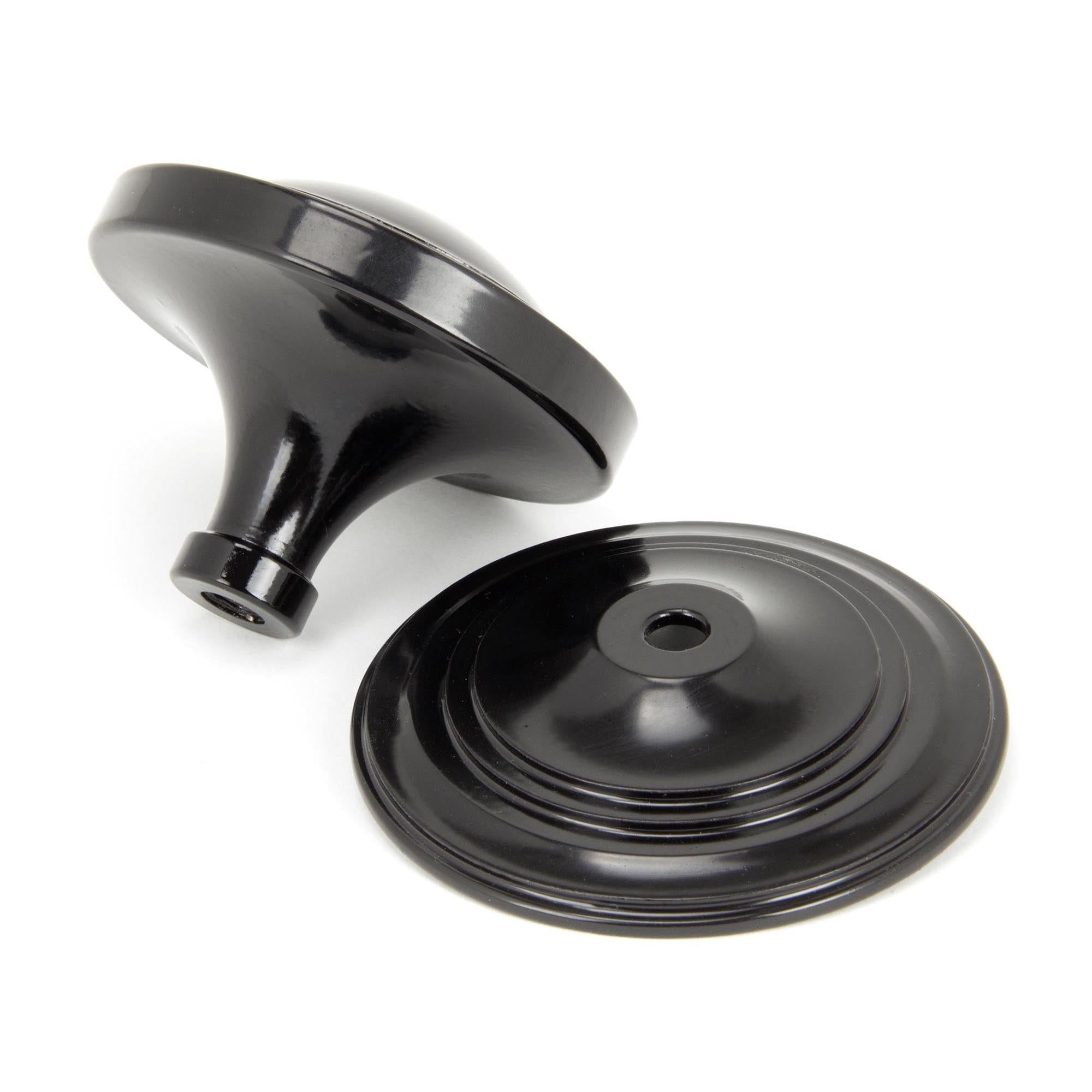 Black Art Deco Centre Door Knob | From The Anvil - Centre Door Knobs - From The Anvil - Yester Home