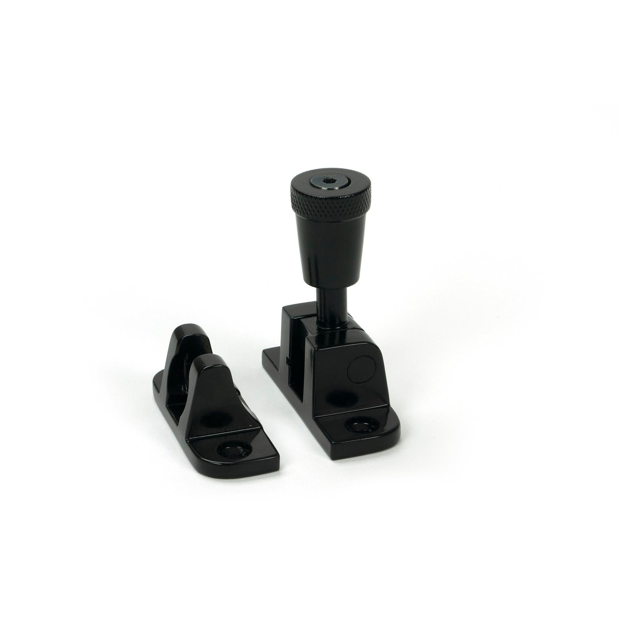 Black Brompton Brighton Fastener (Radiused) - Brighton Fasteners - From The Anvil - Yester Home