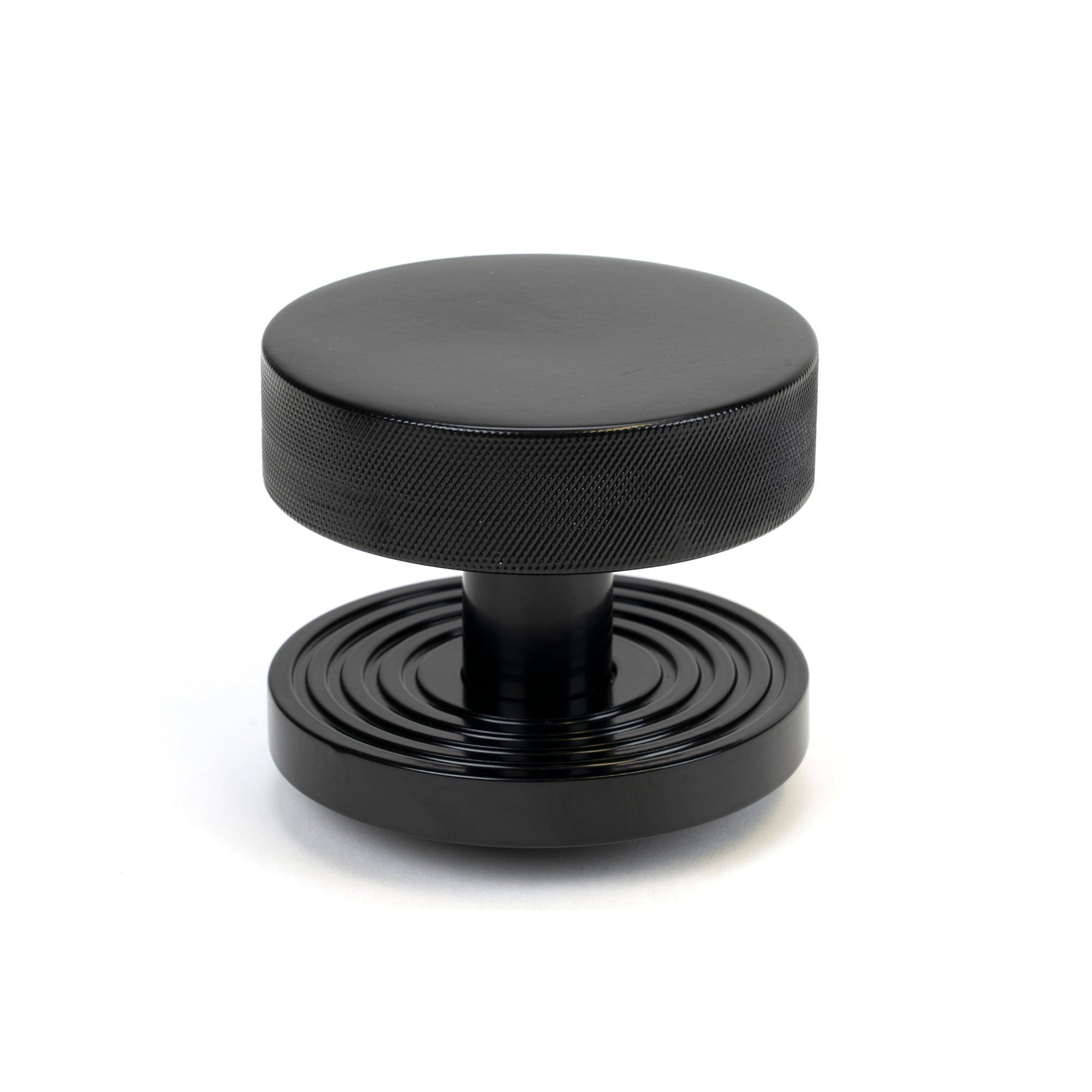 Black Brompton Centre Door Knob (Beehive) | From The Anvil-Centre Door Knobs-Yester Home
