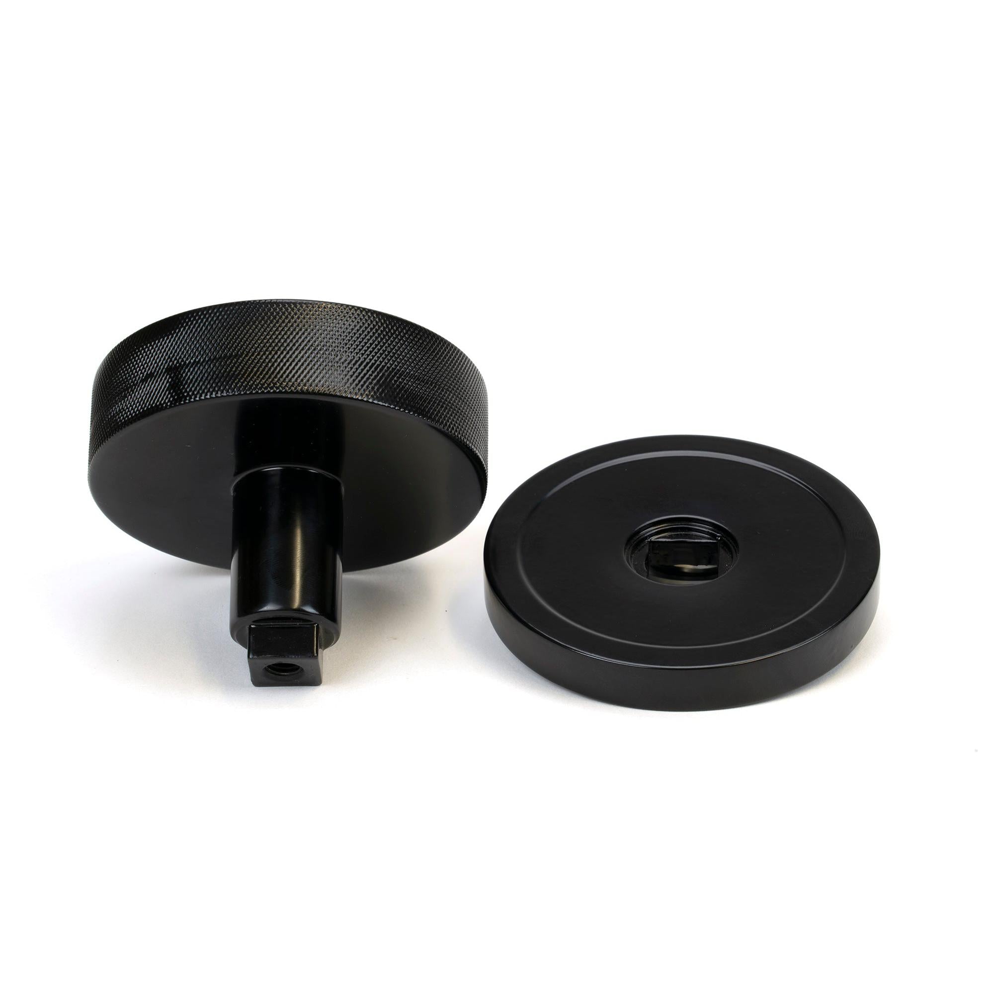 Black Brompton Centre Door Knob (Plain) | From The Anvil - Centre Door Knobs - From The Anvil - Yester Home