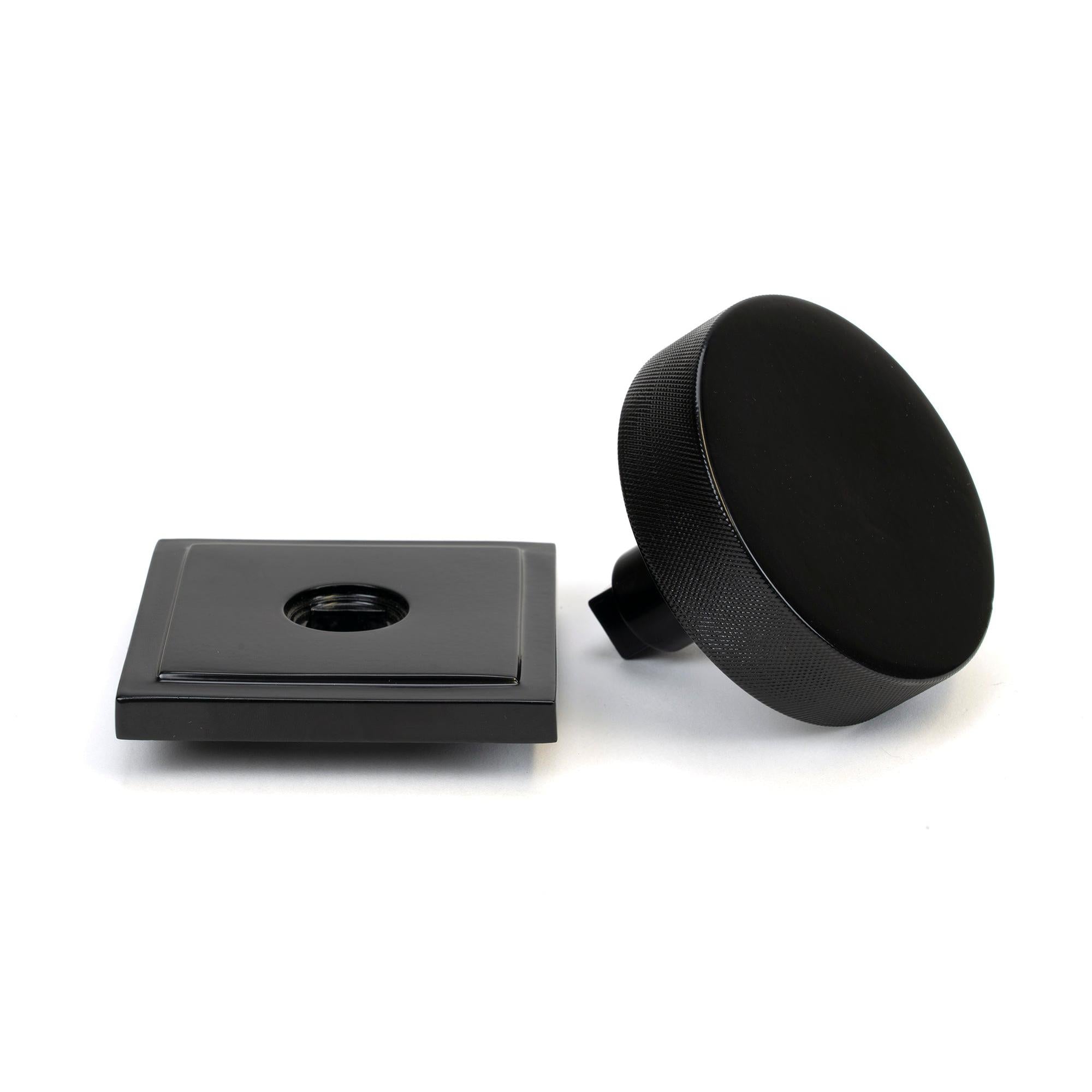 Black Brompton Centre Door Knob (Square) | From The Anvil - Centre Door Knobs - From The Anvil - Yester Home