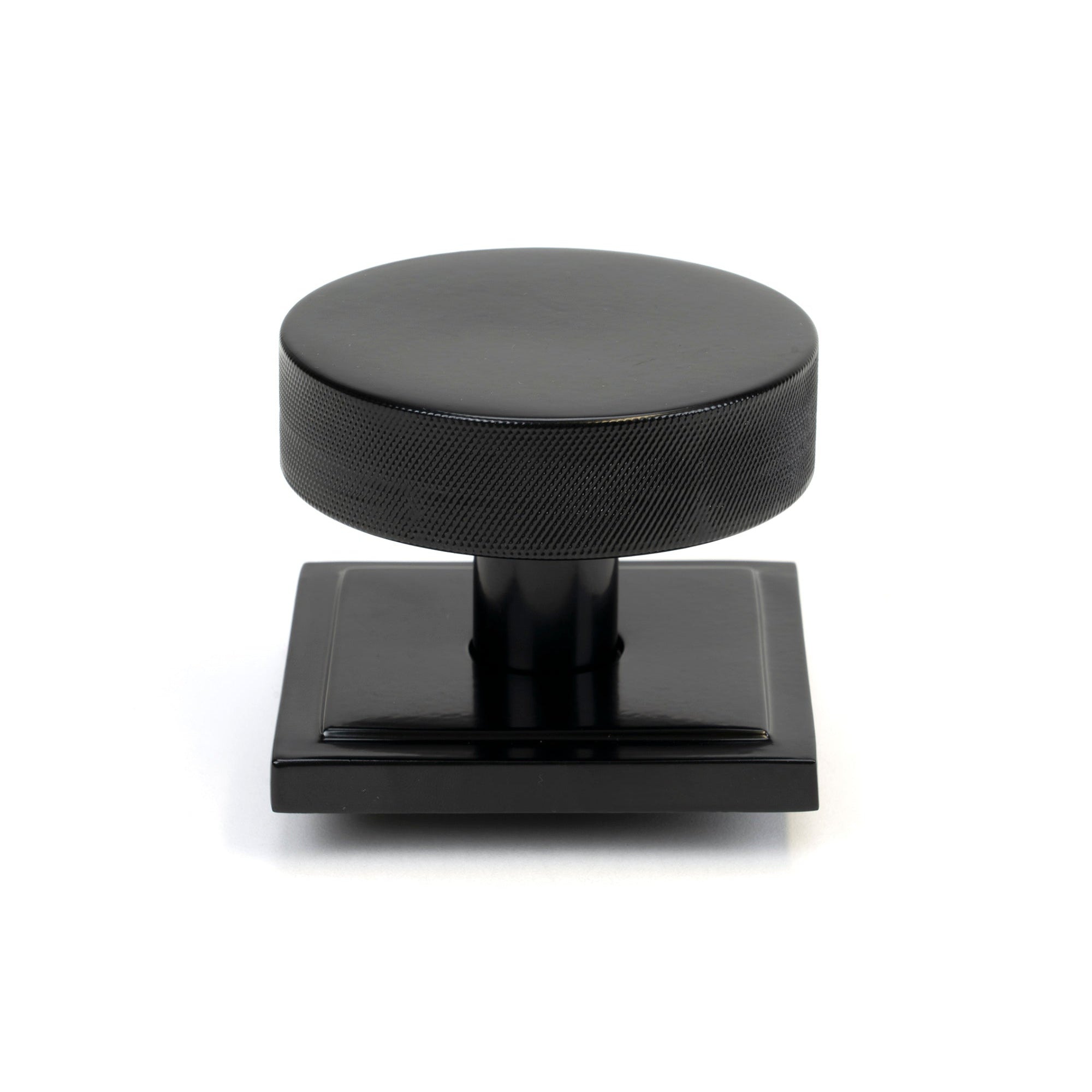 Black Brompton Centre Door Knob (Square) | From The Anvil-Centre Door Knobs-Yester Home