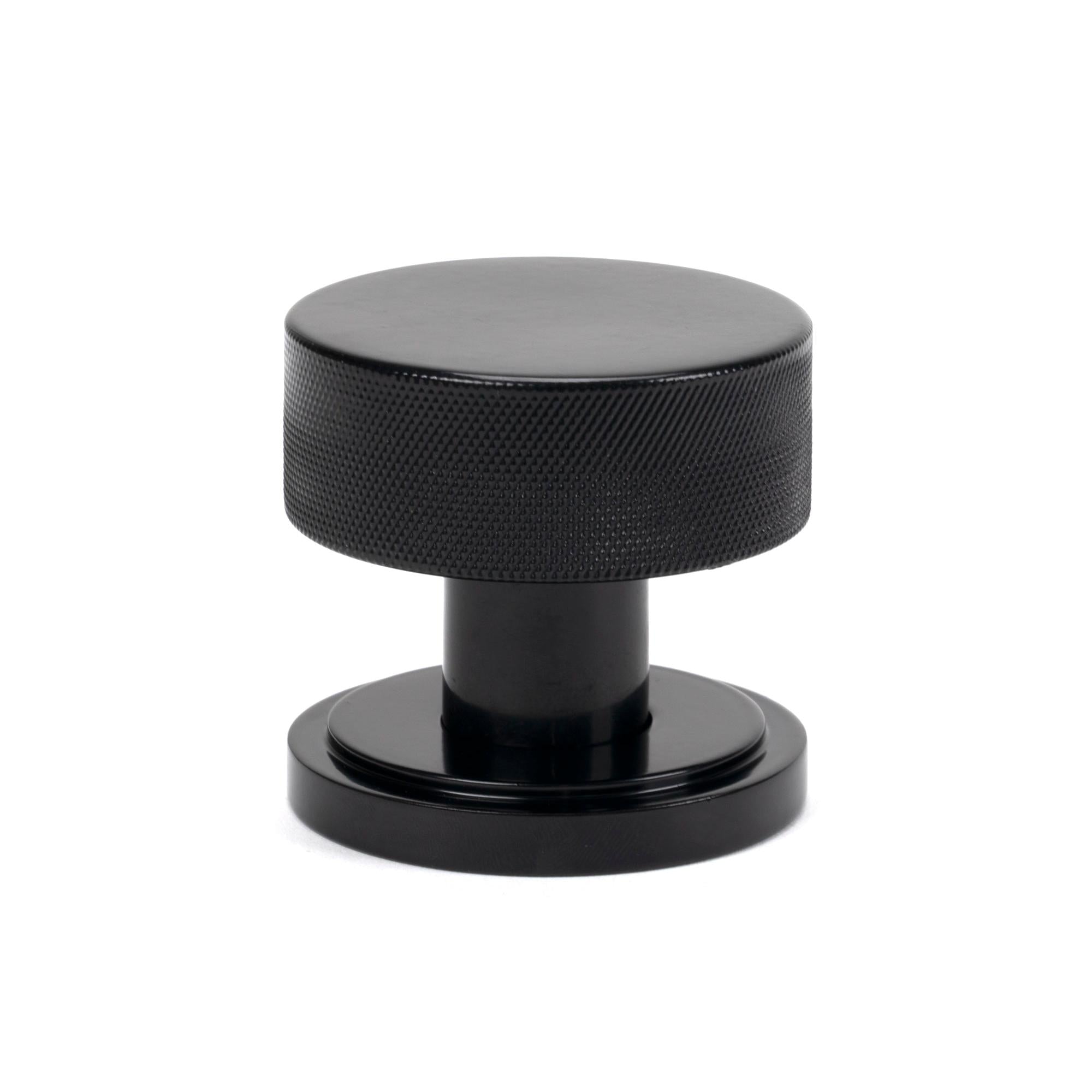 Black Brompton Mortice/Rim Knob Set (Art Deco) | From The Anvil - Mortice Knobs - From The Anvil - Yester Home