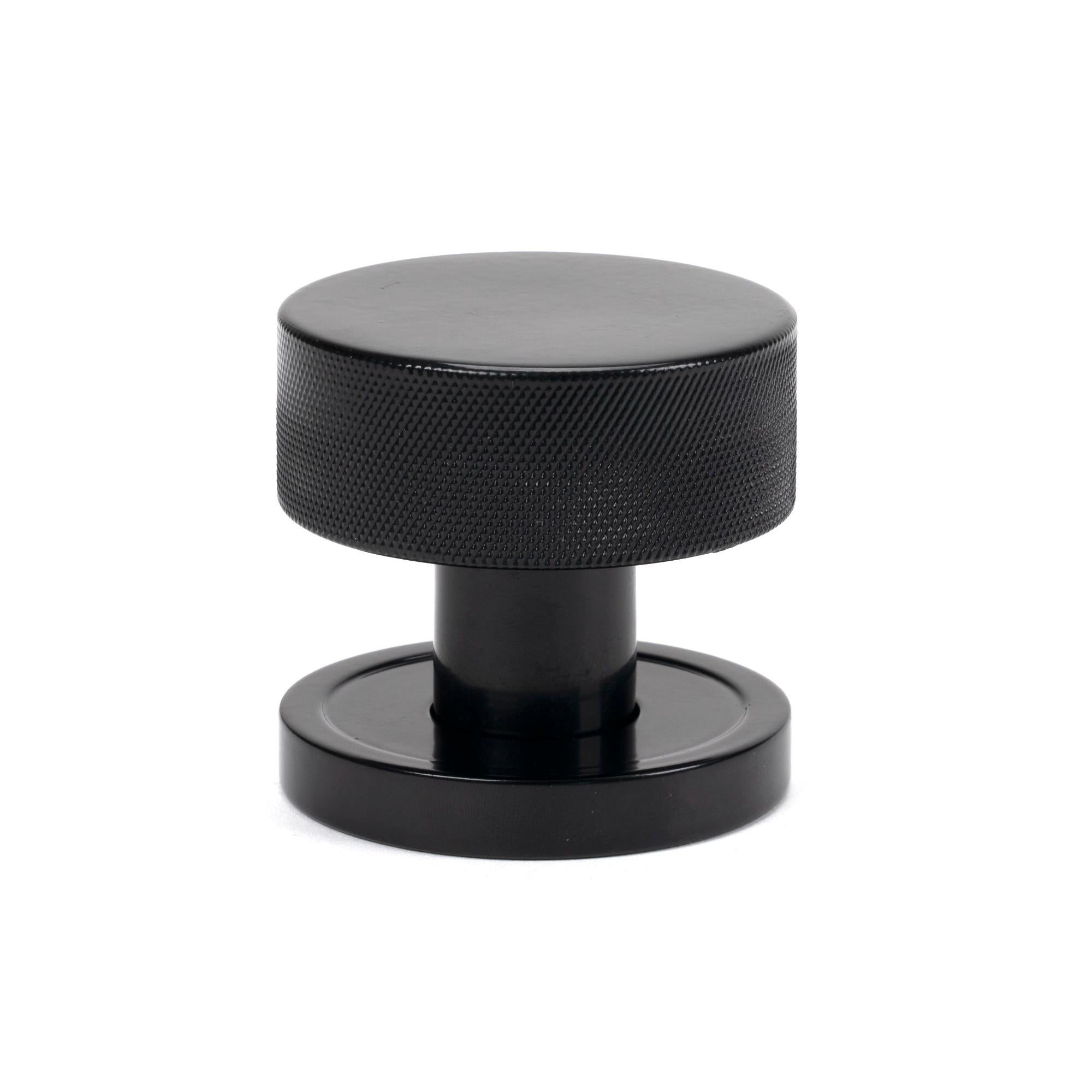 Black Brompton Mortice/Rim Knob Set (Plain) | From The Anvil - Mortice Knobs - From The Anvil - Yester Home