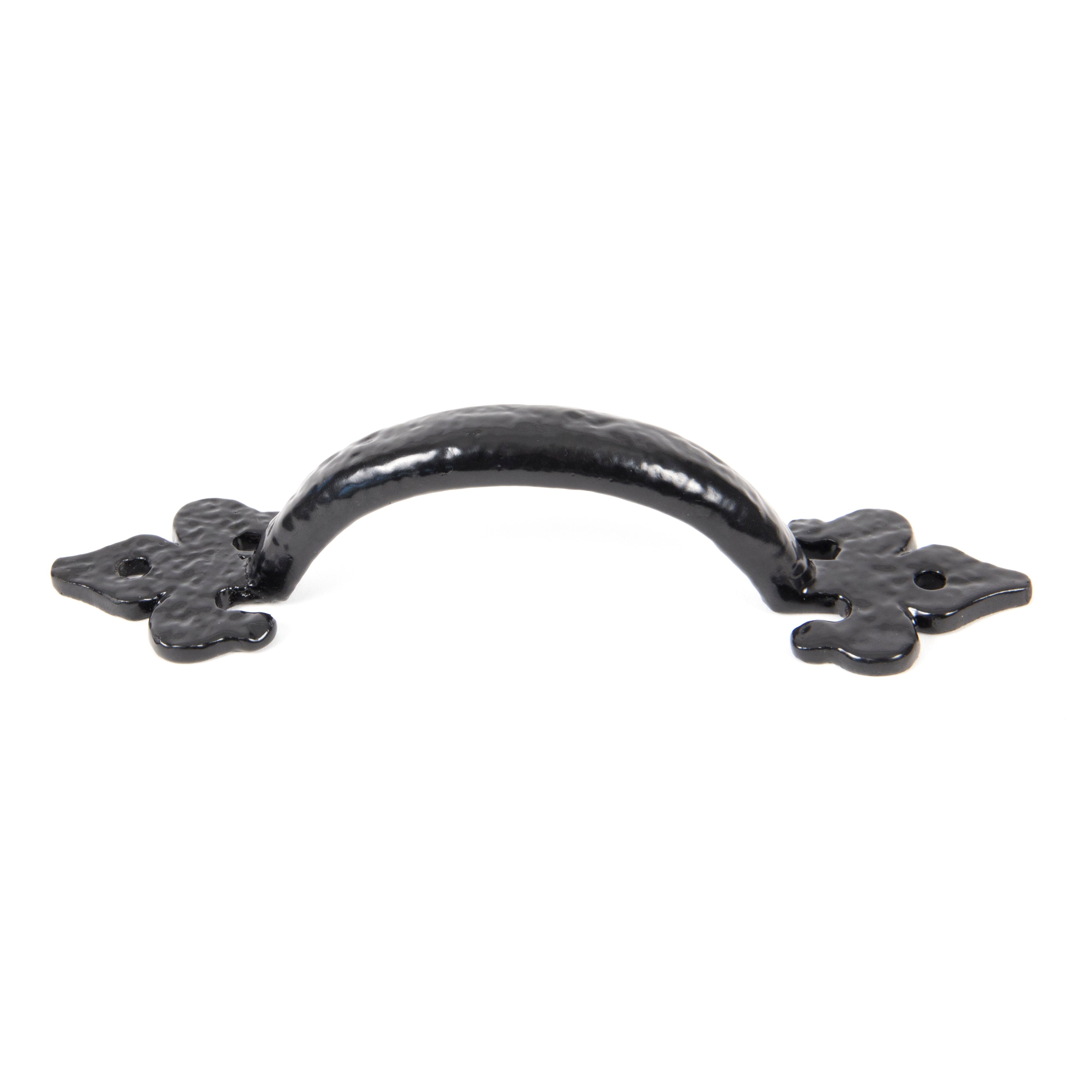 Black Cast 6" Fleur De Lys Pull Handle | From The Anvil-Pull Handles-Yester Home