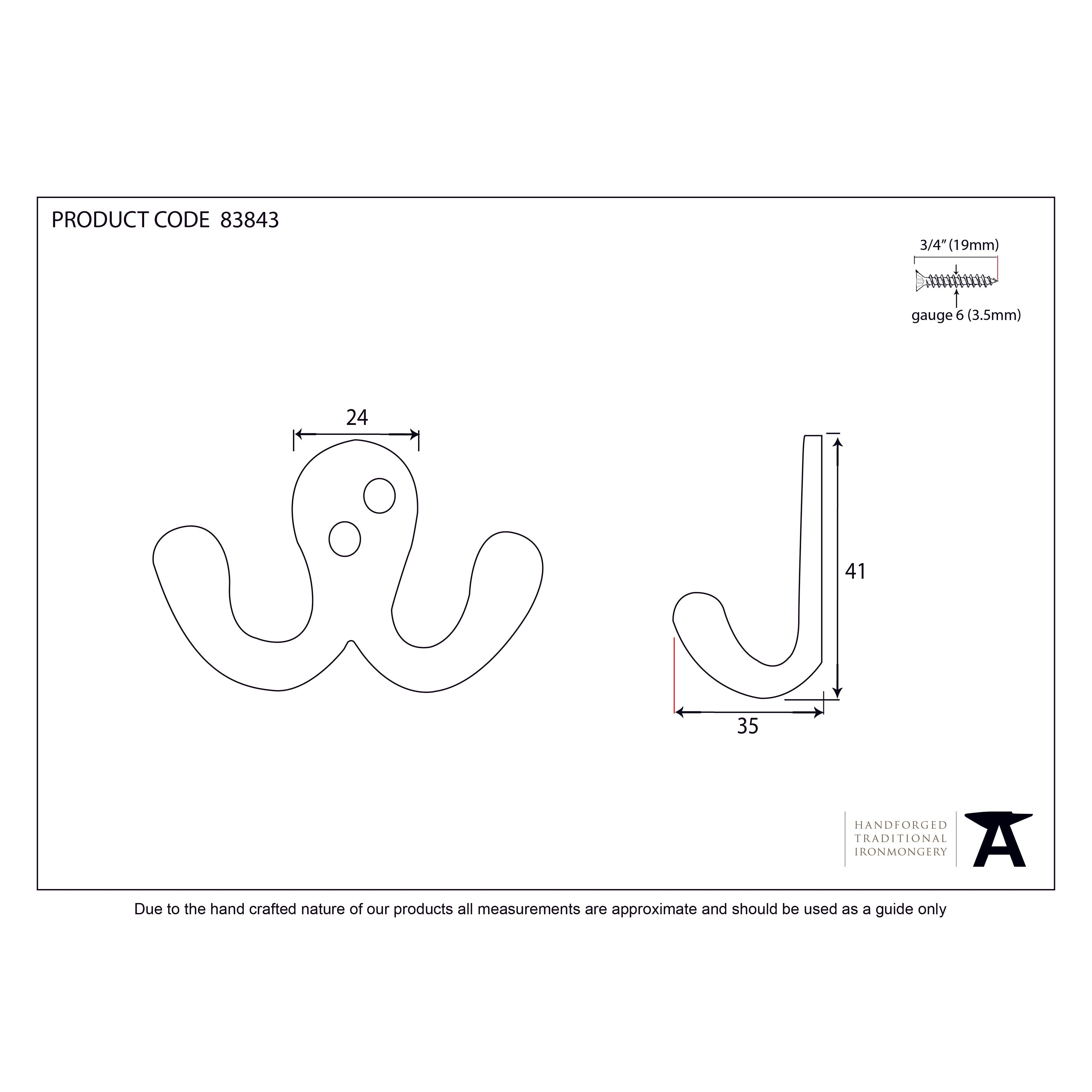 Black Celtic Double Robe Hooks | From The Anvil-Coat Hooks-Yester Home