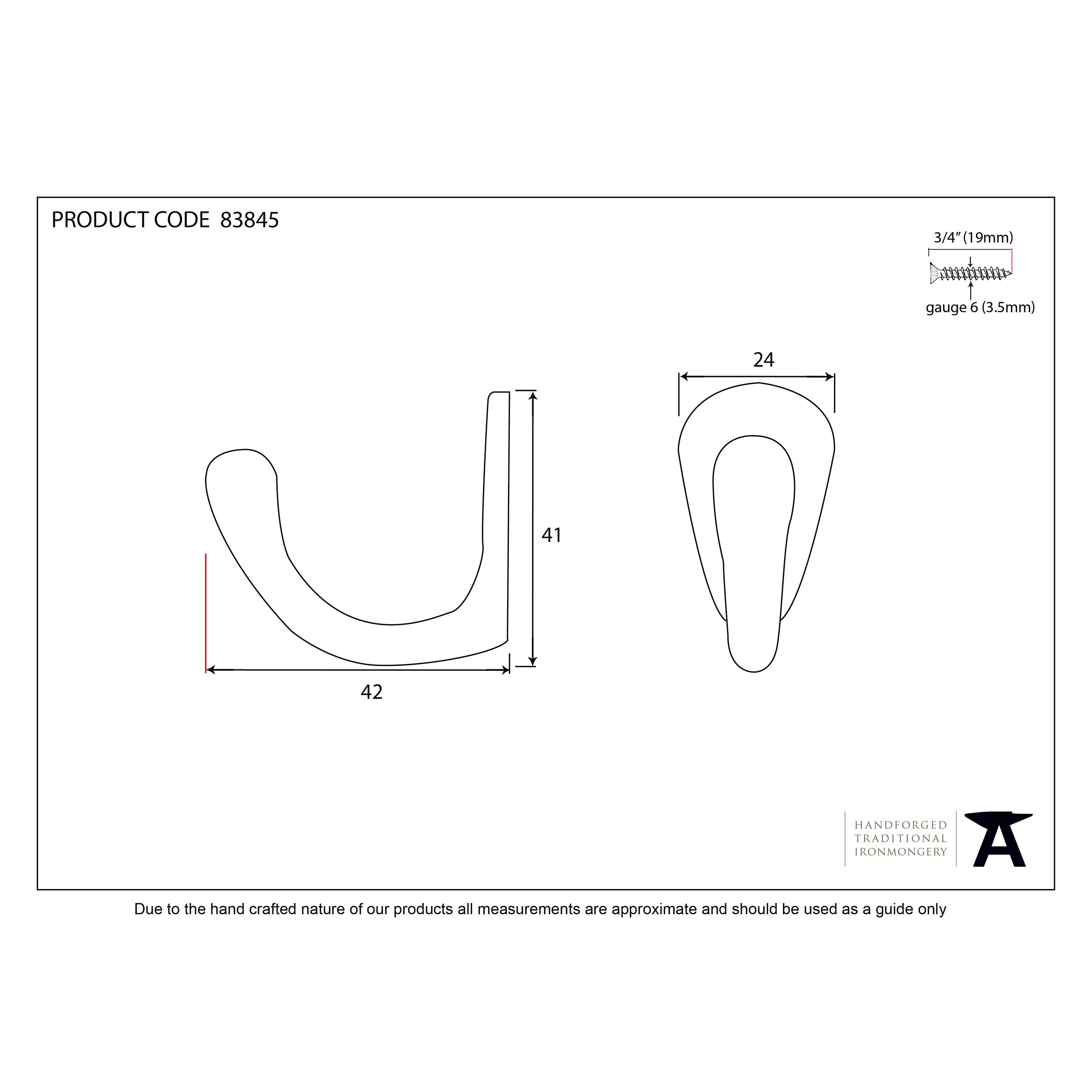 Black Celtic Single Robe Hook | From The Anvil-Coat Hooks-Yester Home