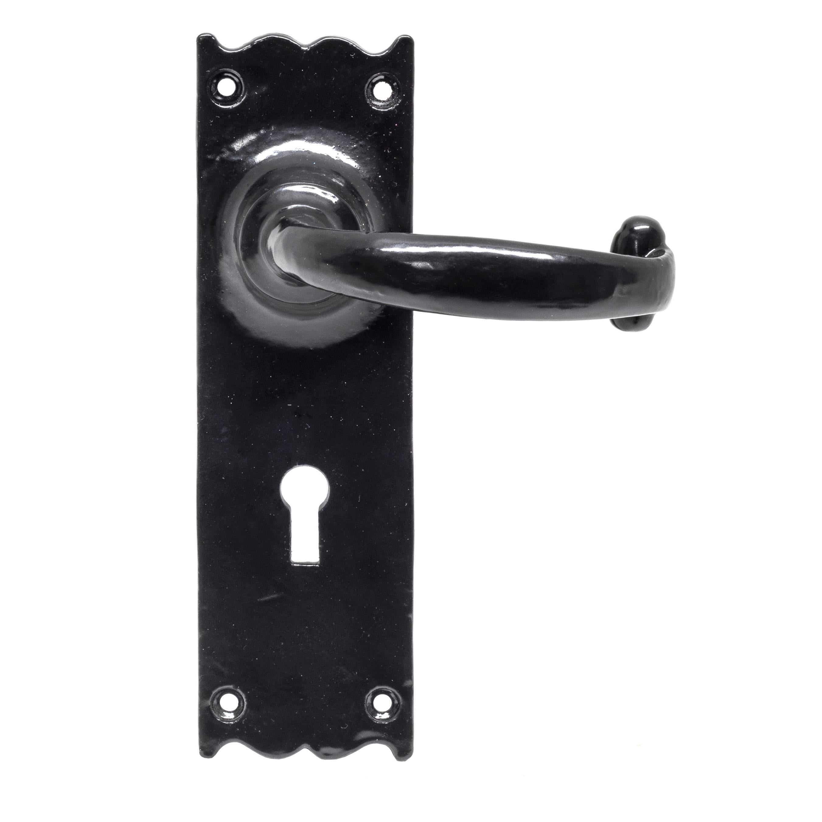 Black Cottage Lever Lock Set | From The Anvil - Lever Lock - From The Anvil - Yester Home