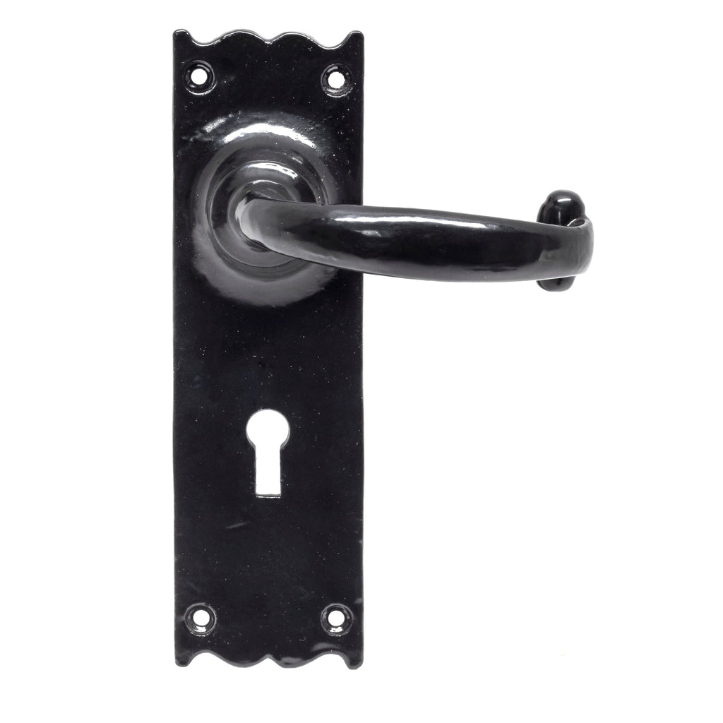 Black Cottage Lever Lock Set | From The Anvil-Lever Lock-Yester Home