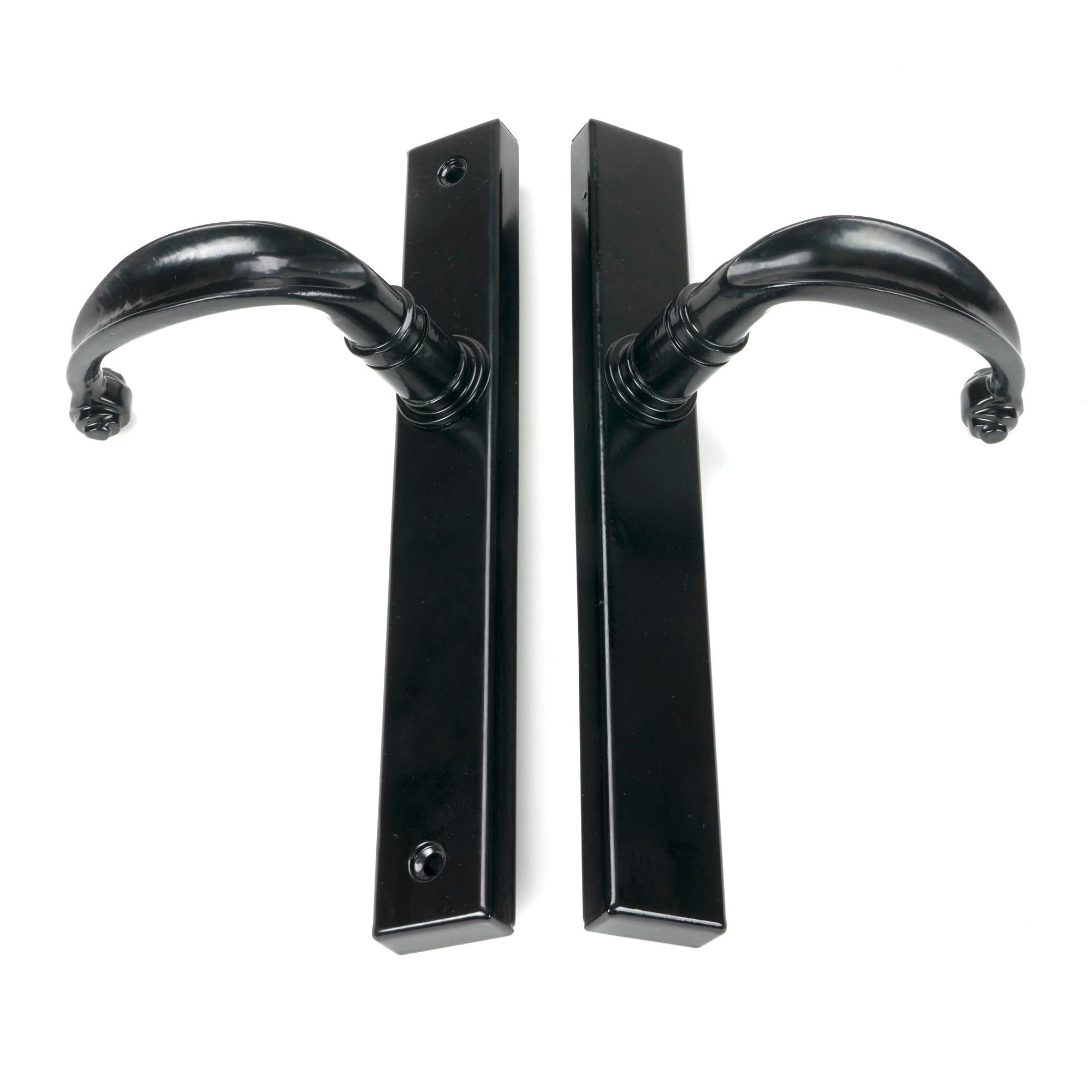 Black Cottage Slimline Lever Espag. Latch Set | From The Anvil - Espagnolette - From The Anvil - Yester Home