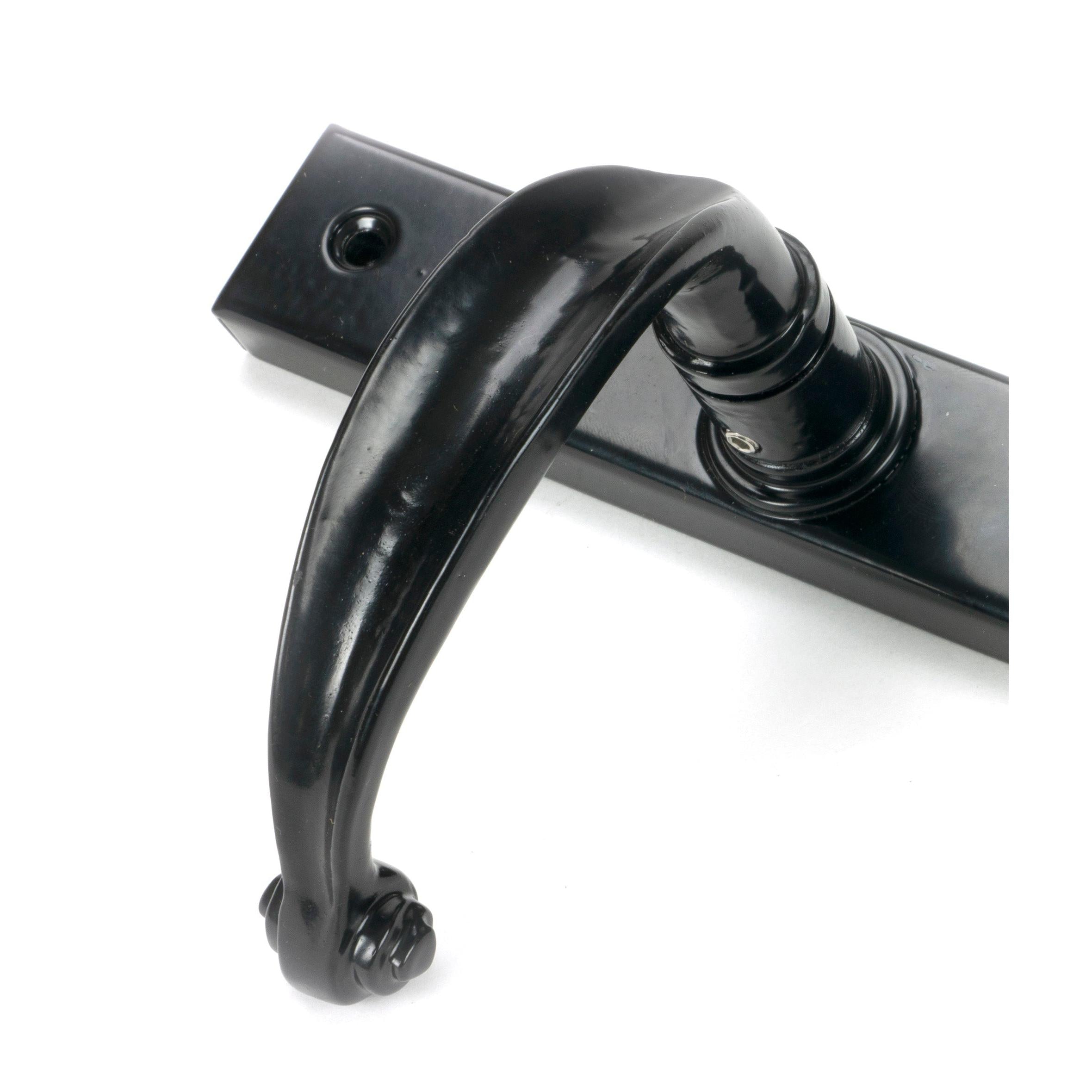 Black Cottage Slimline Lever Espag. Latch Set | From The Anvil - Espagnolette - From The Anvil - Yester Home