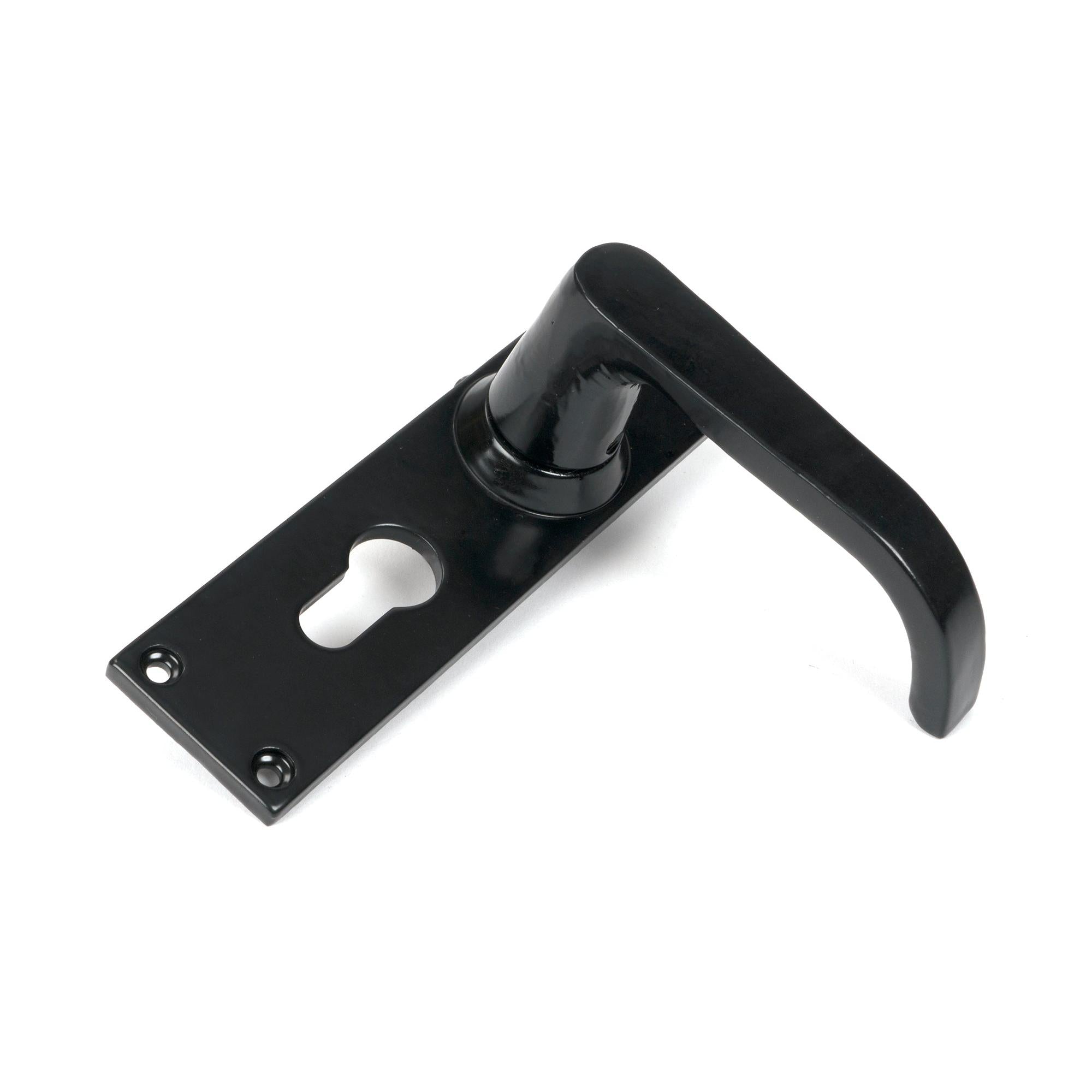 Black Deluxe Lever Euro Lock Set | From The Anvil - Lever Euro - From The Anvil - Yester Home