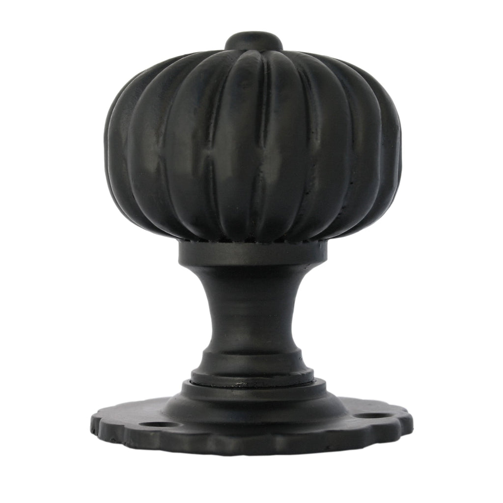 Black Flower Mortice Knob Set | From The Anvil-Mortice Knobs-Yester Home