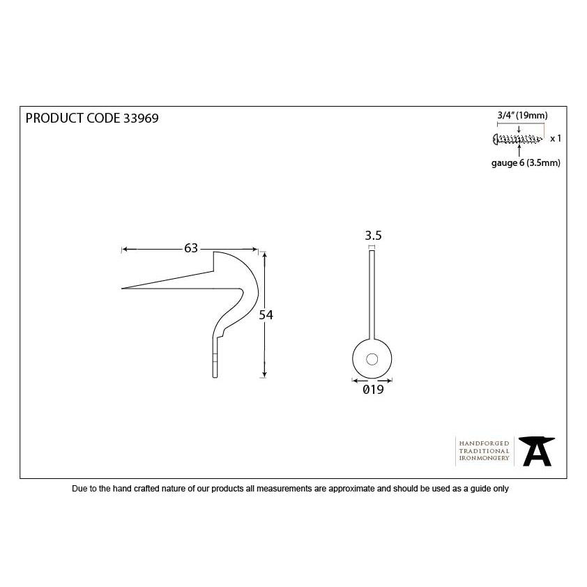 Black Frame Keep Pin | From The Anvil-Staple Pins & Plates-Yester Home