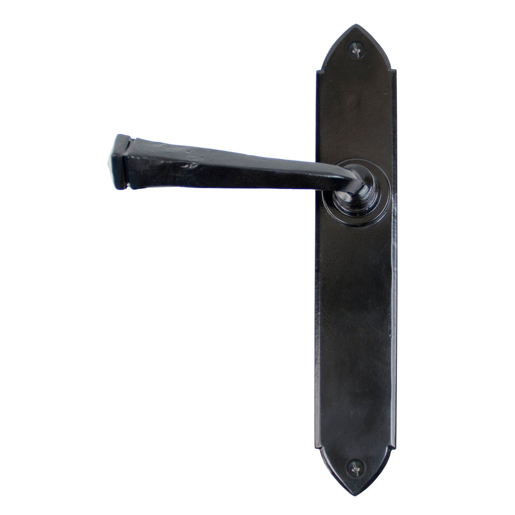 Black Gothic Lever Latch Set | From The Anvil-Lever Latch-Yester Home