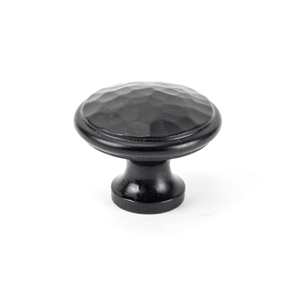 Black Hammered Cabinet Knob - Large | From The Anvil-Cabinet Knobs-Yester Home