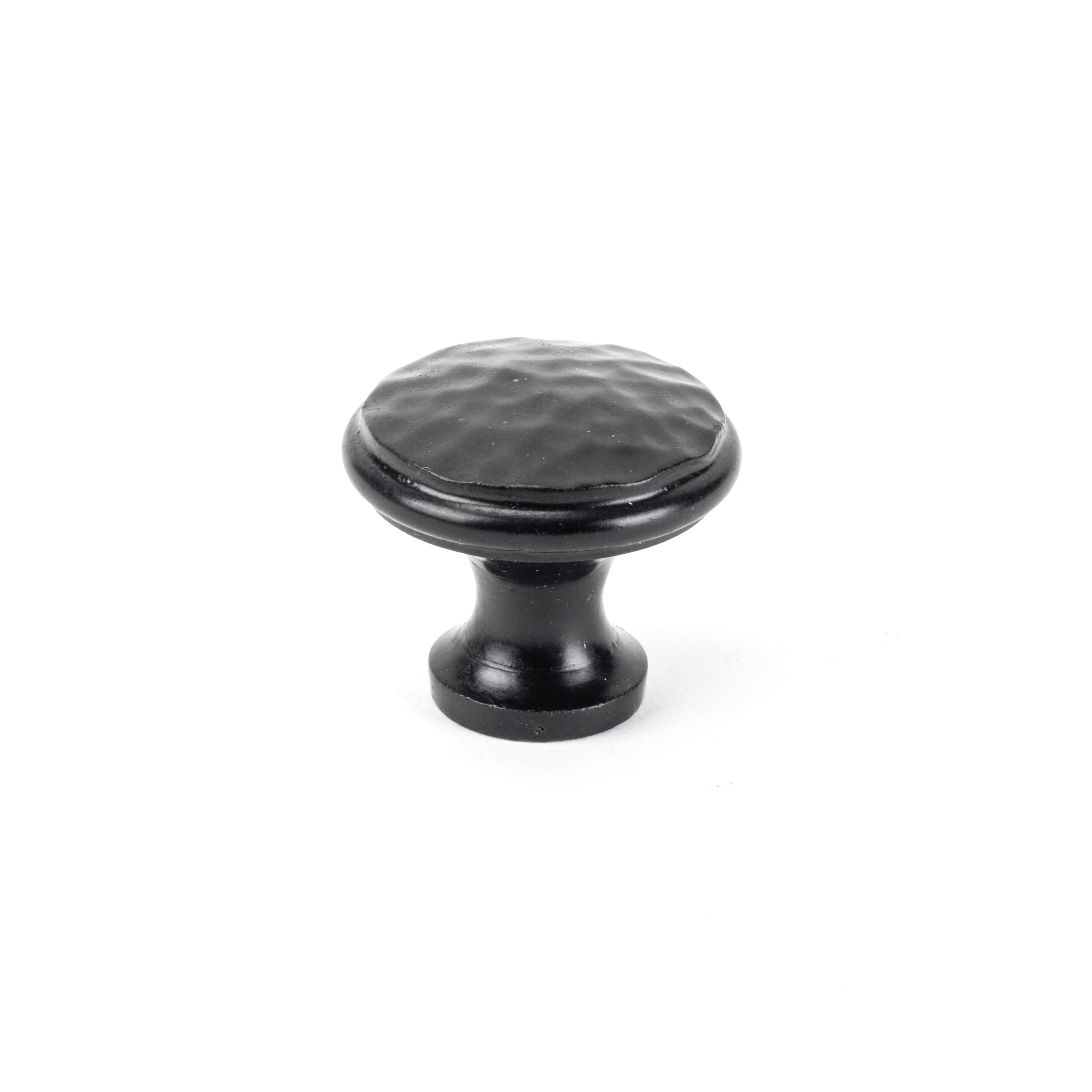 Black Hammered Cabinet Knob - Medium | From The Anvil-Cabinet Knobs-Yester Home