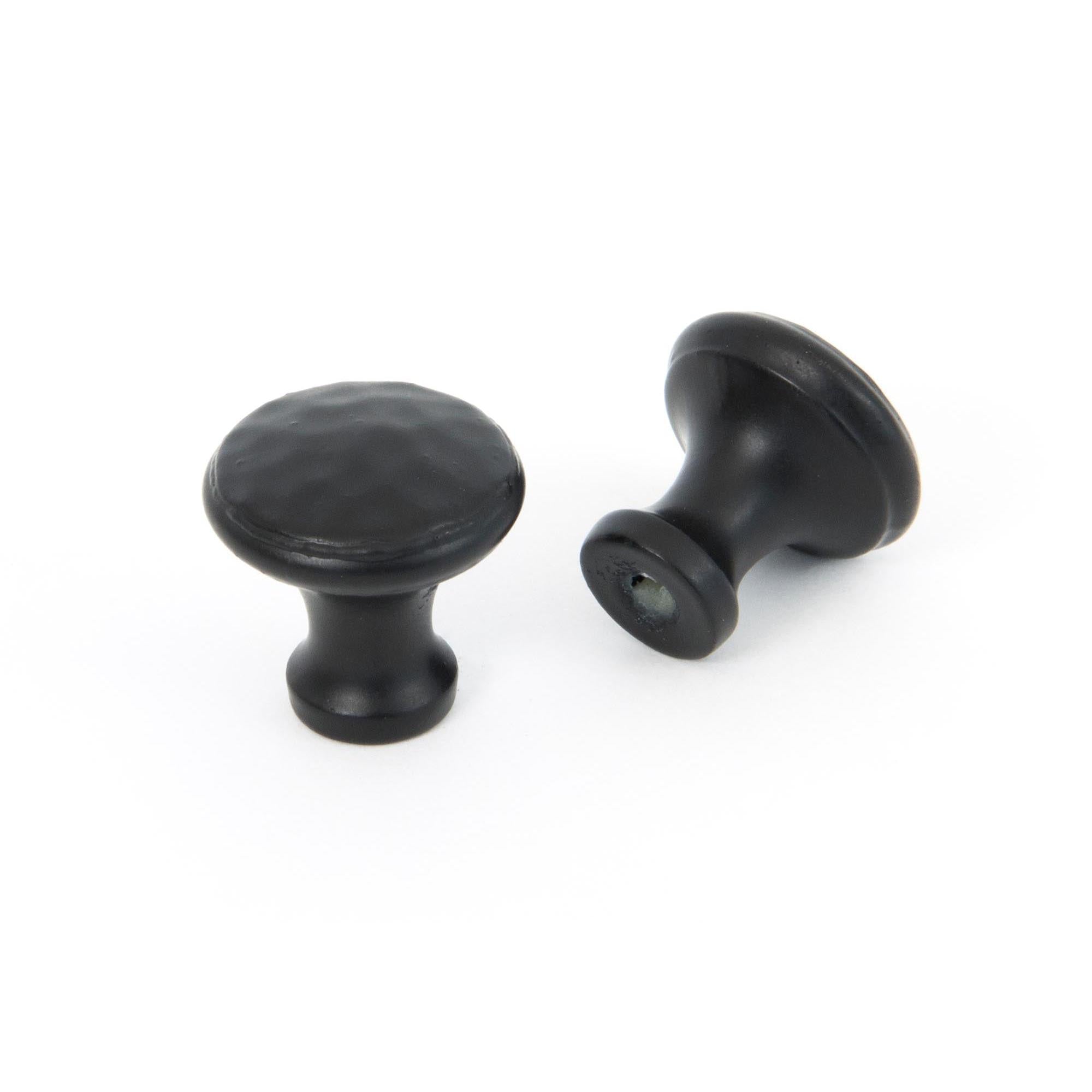 Black Hammered Cabinet Knob - Small | From The Anvil - Cabinet Knobs - From The Anvil - Yester Home
