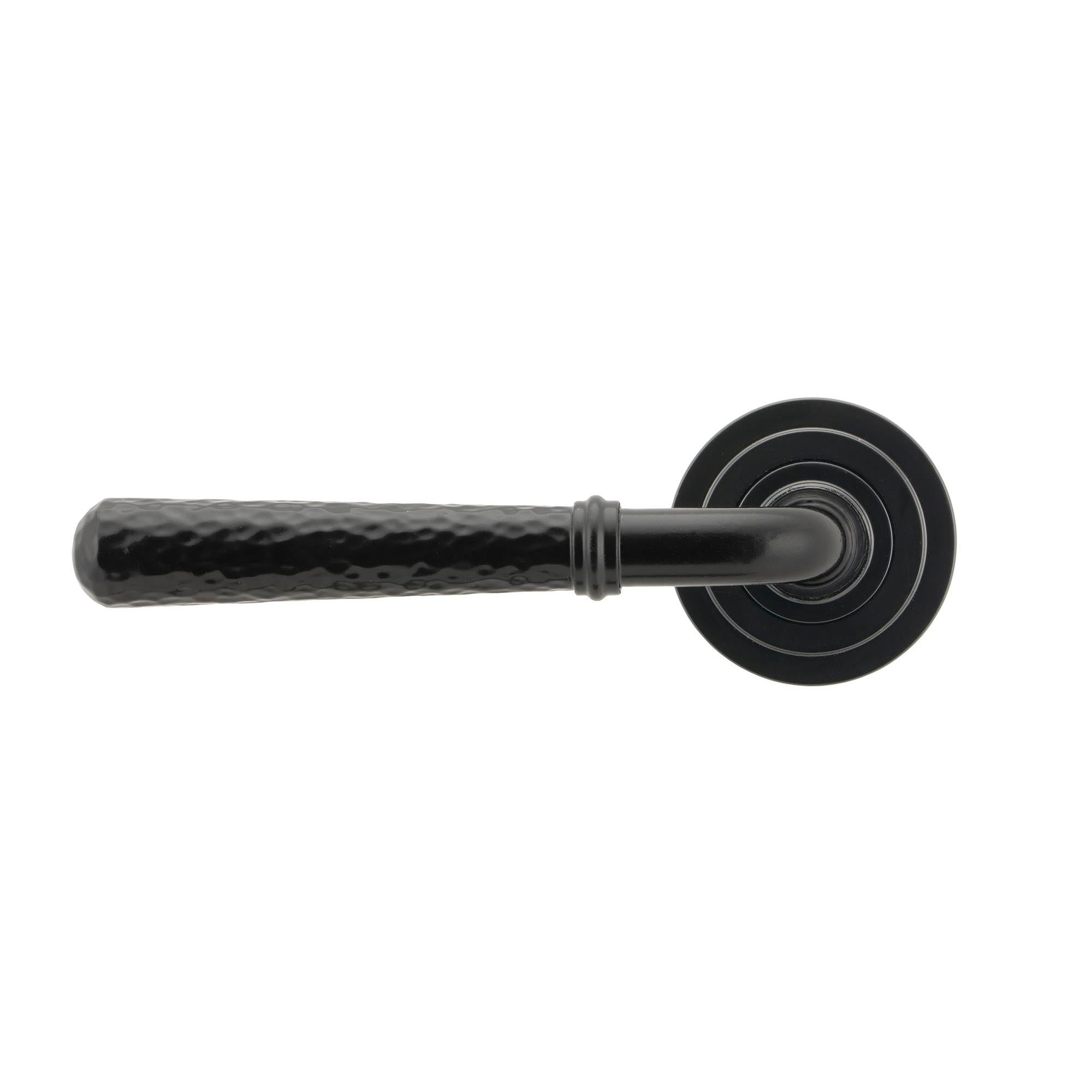 Black Hammered Newbury Lever on Rose Set (Art Deco) - Unsprung | From The Anvil - Concealed - From The Anvil - Yester Home