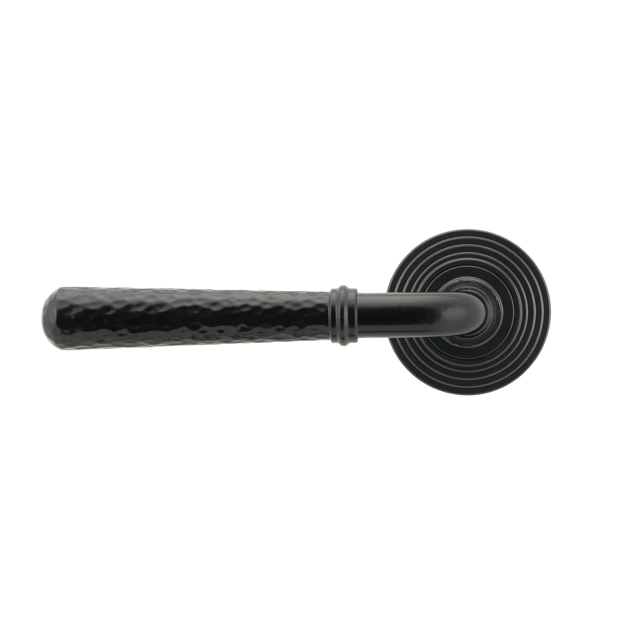 Black Hammered Newbury Lever on Rose Set (Beehive) | From The Anvil - Concealed - From The Anvil - Yester Home