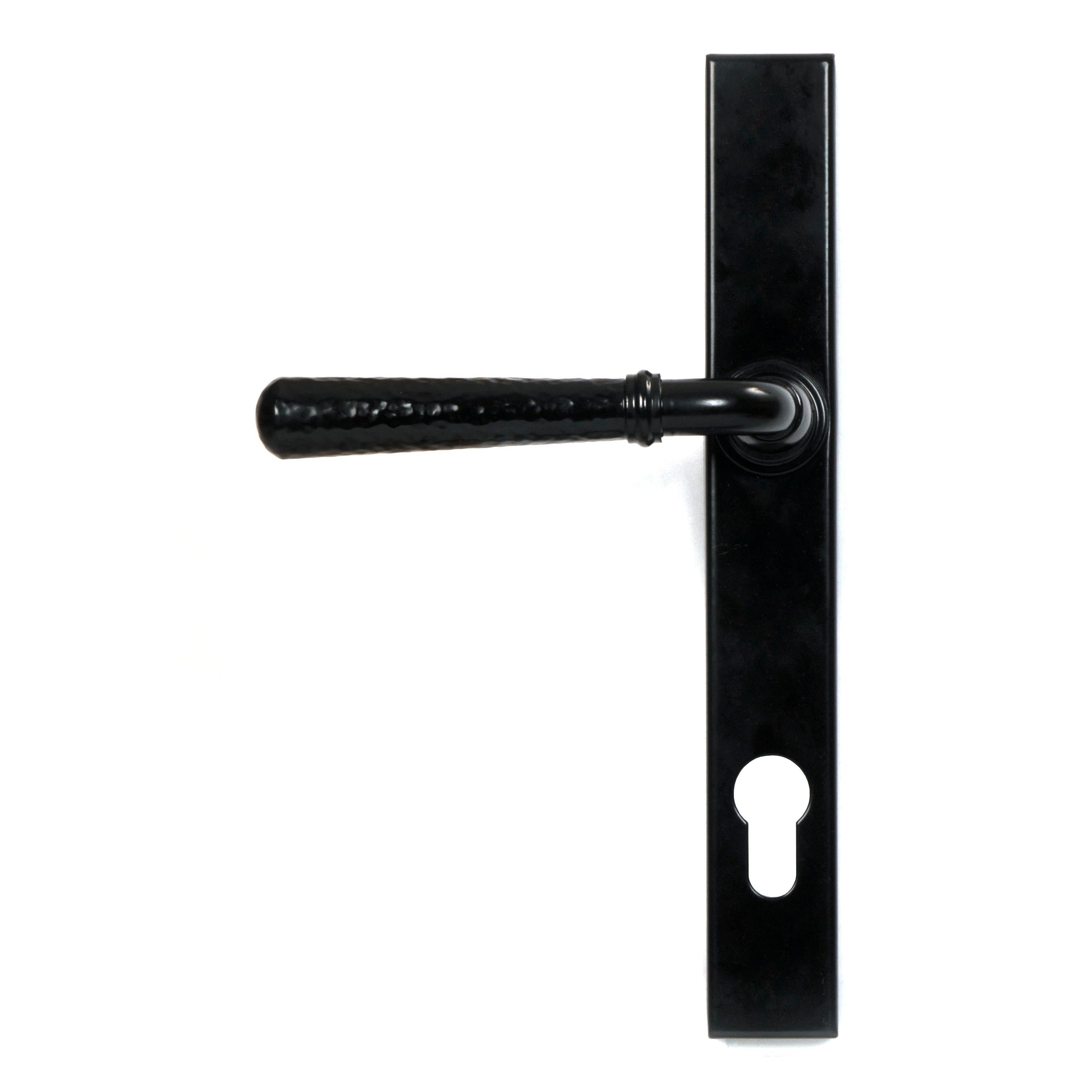 Black Hammered Newbury Slimline Espag. Lock Set | From The Anvil - Espagnolette - From The Anvil - Yester Home