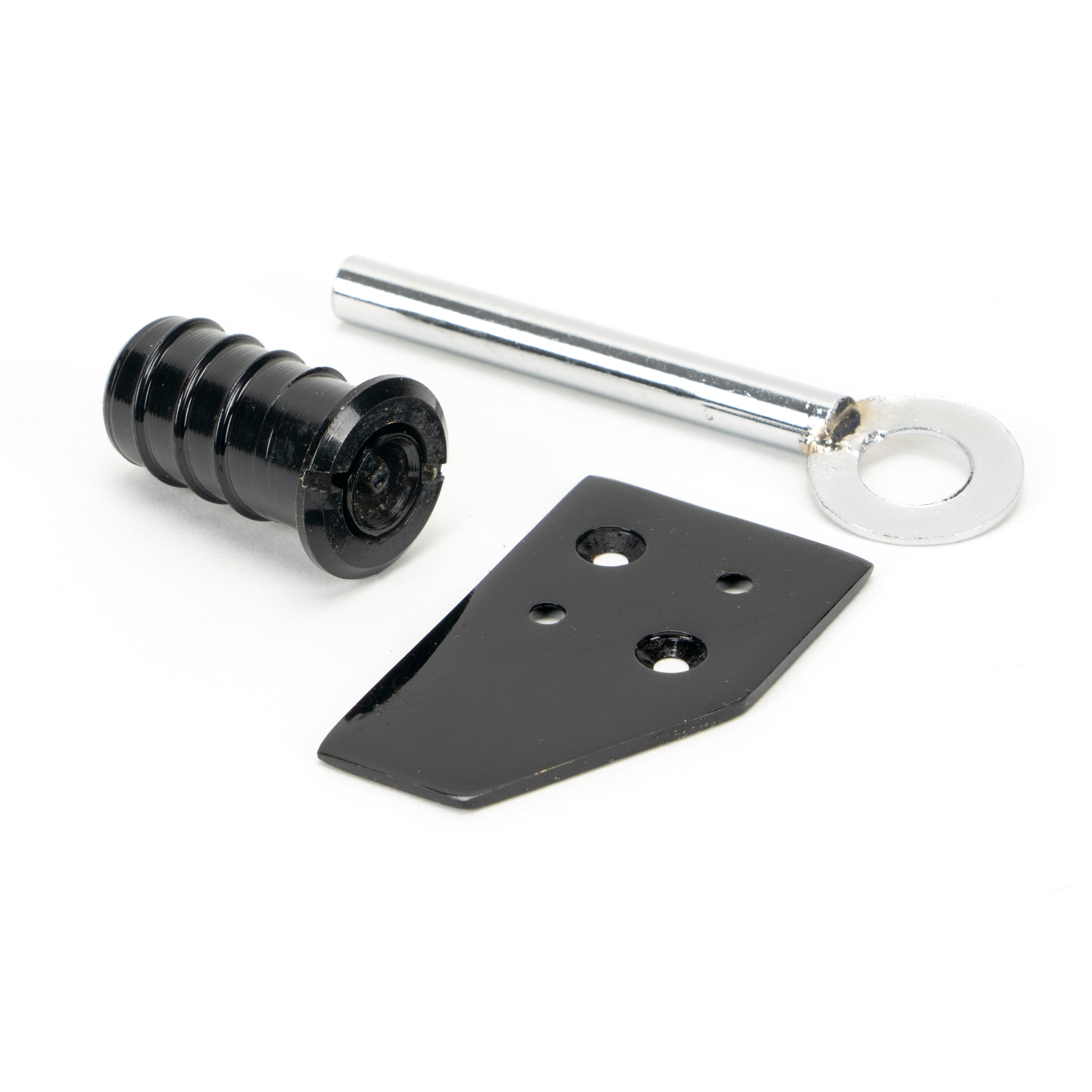 Black Key-Flush Sash Stop | From The Anvil-Sash Stops-Yester Home