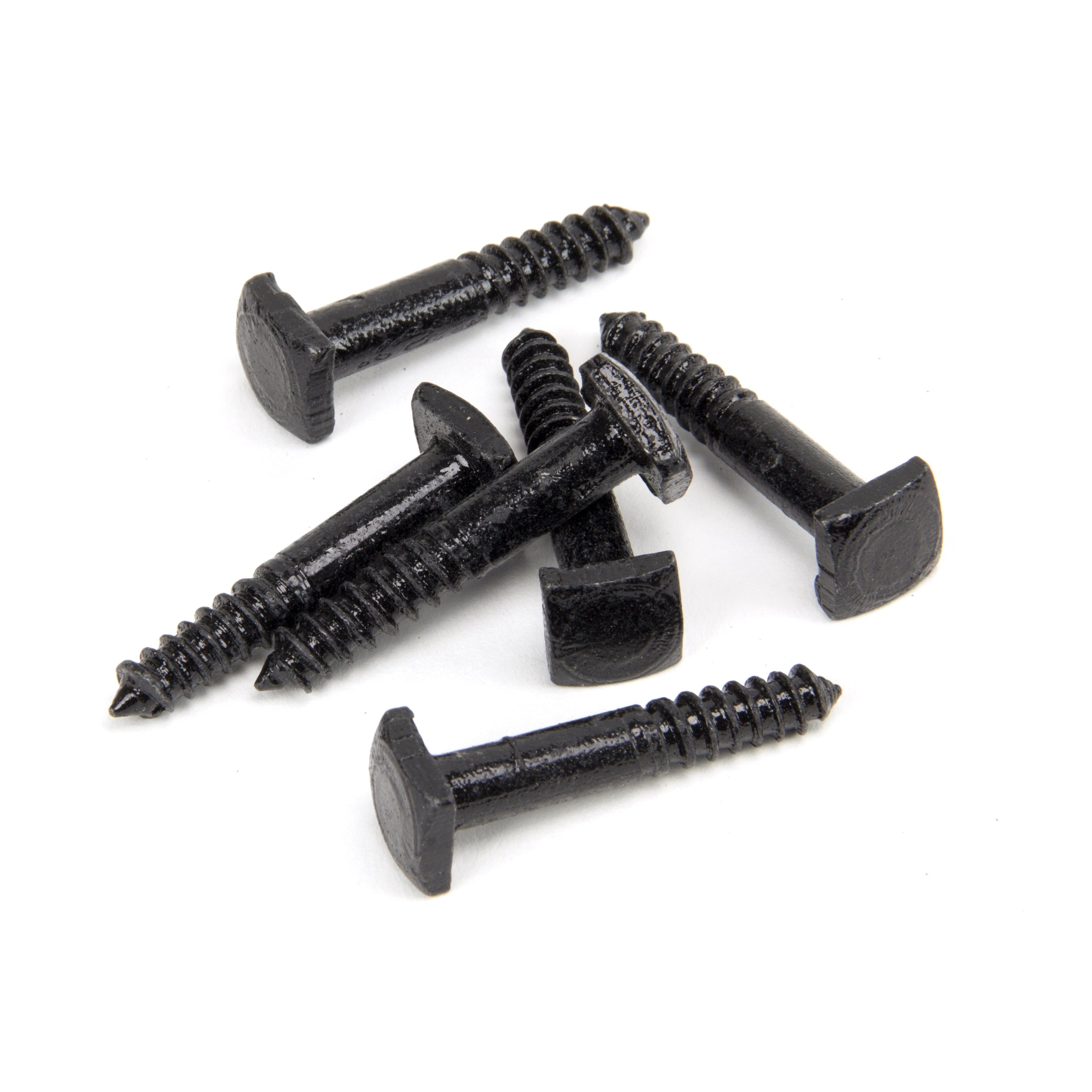 Black Lagg Bolt for Cottage Latch (6) | From The Anvil-Screws & Bolts-Yester Home