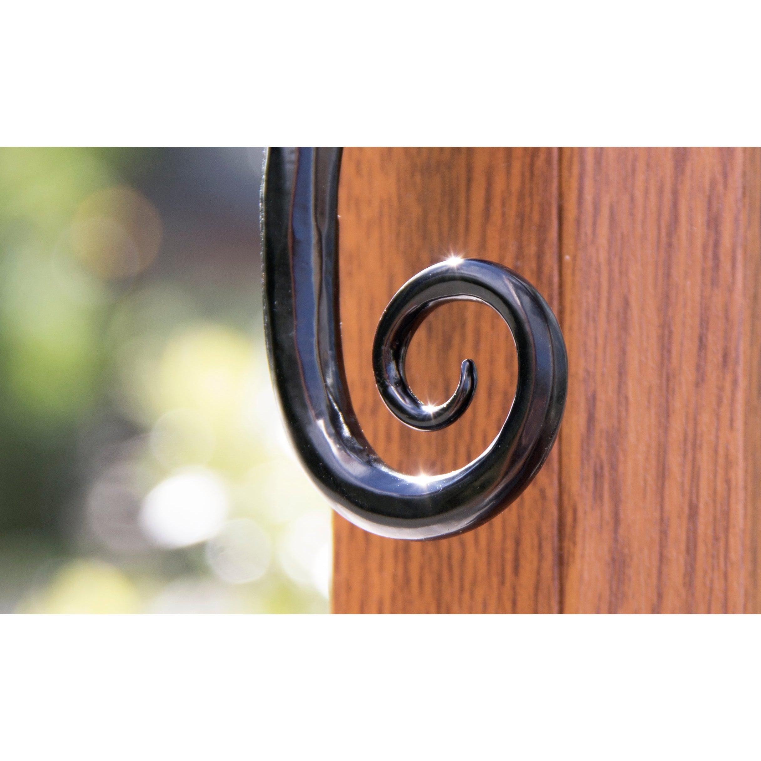 Black Large 16mm Monkeytail Espag - RH | From The Anvil-Espag. Fasteners-Yester Home