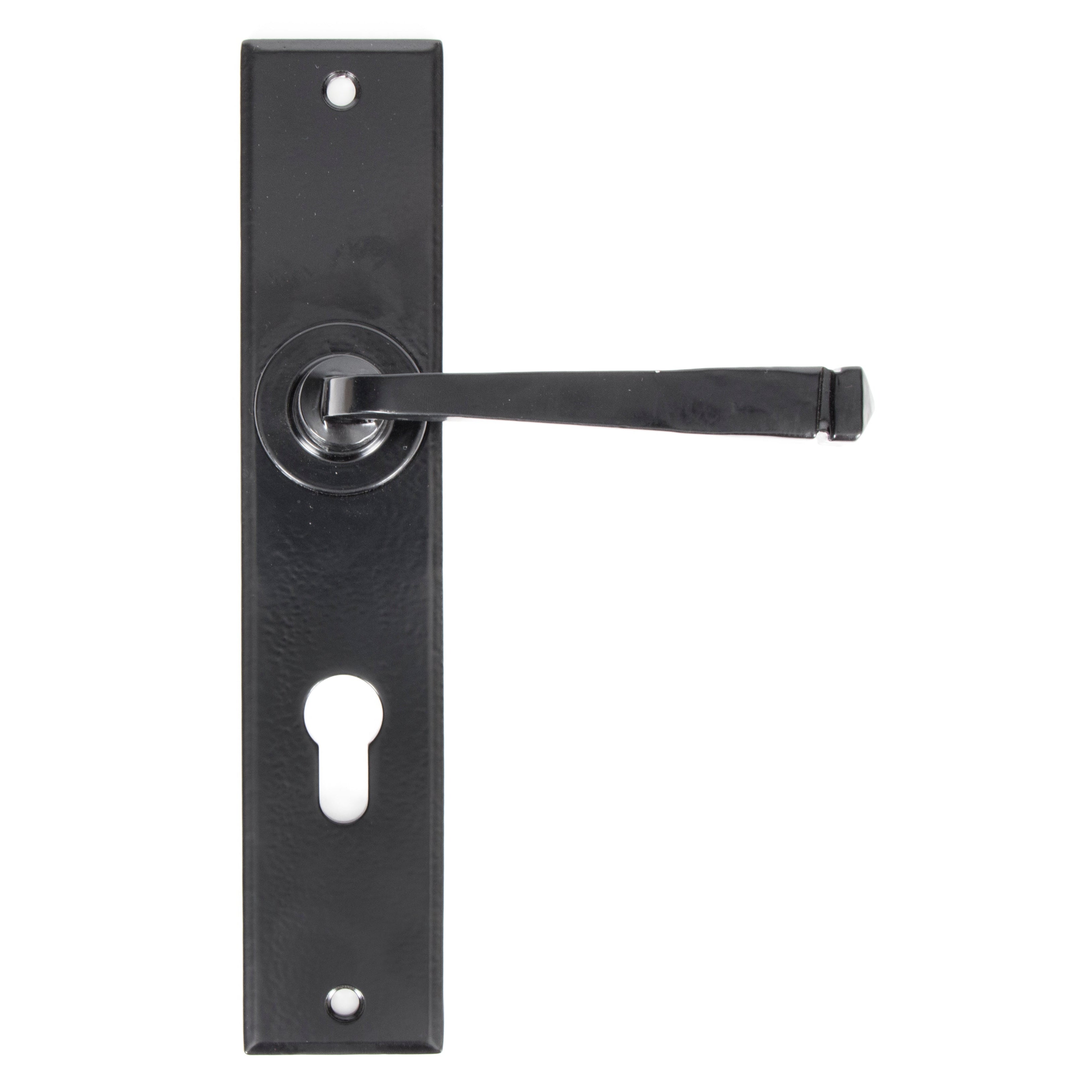 Black Large Avon 72mm Centre Euro Lock Set | From The Anvil-Lever Euro-Yester Home