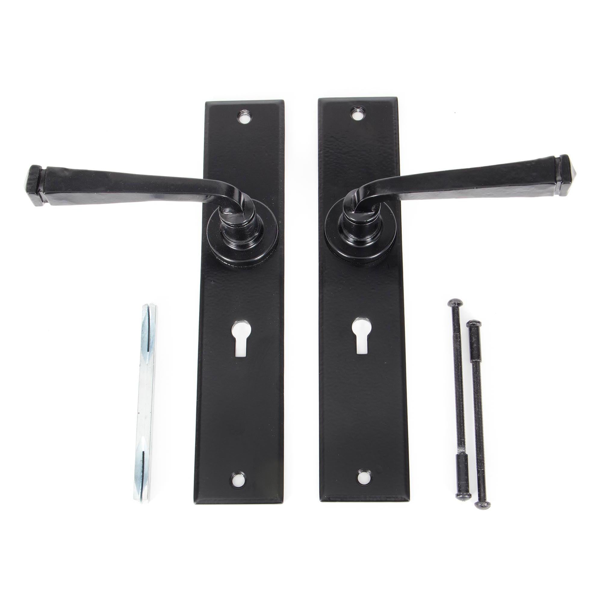 Black Large Avon Lever Lock Set | From The Anvil - Lever Lock - From The Anvil - Yester Home