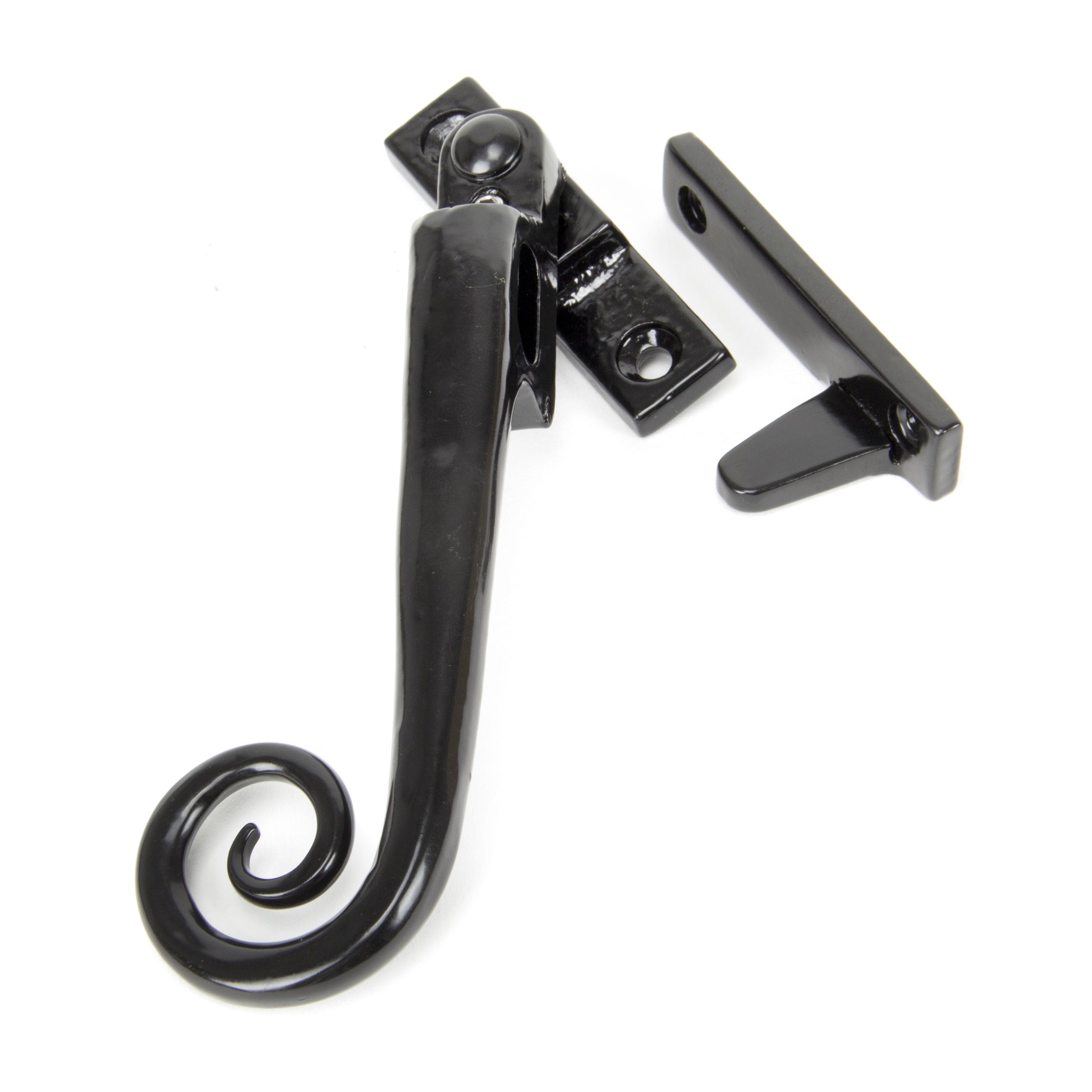 Black Locking Night-Vent Monkeytail Fastener - LH | From The Anvil-Night-Vent Fasteners-Yester Home