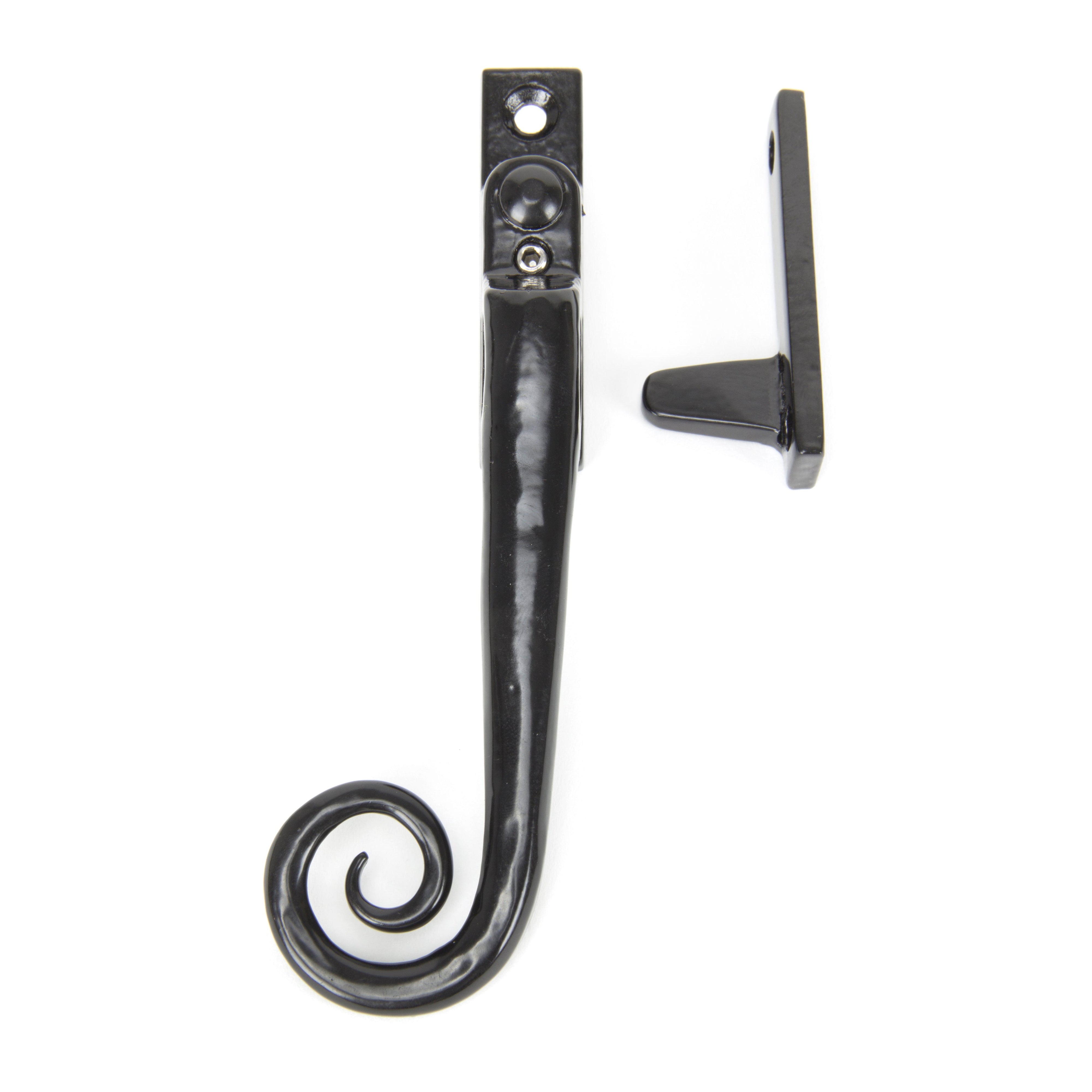 Black Locking Night-Vent Monkeytail Fastener - LH | From The Anvil-Night-Vent Fasteners-Yester Home