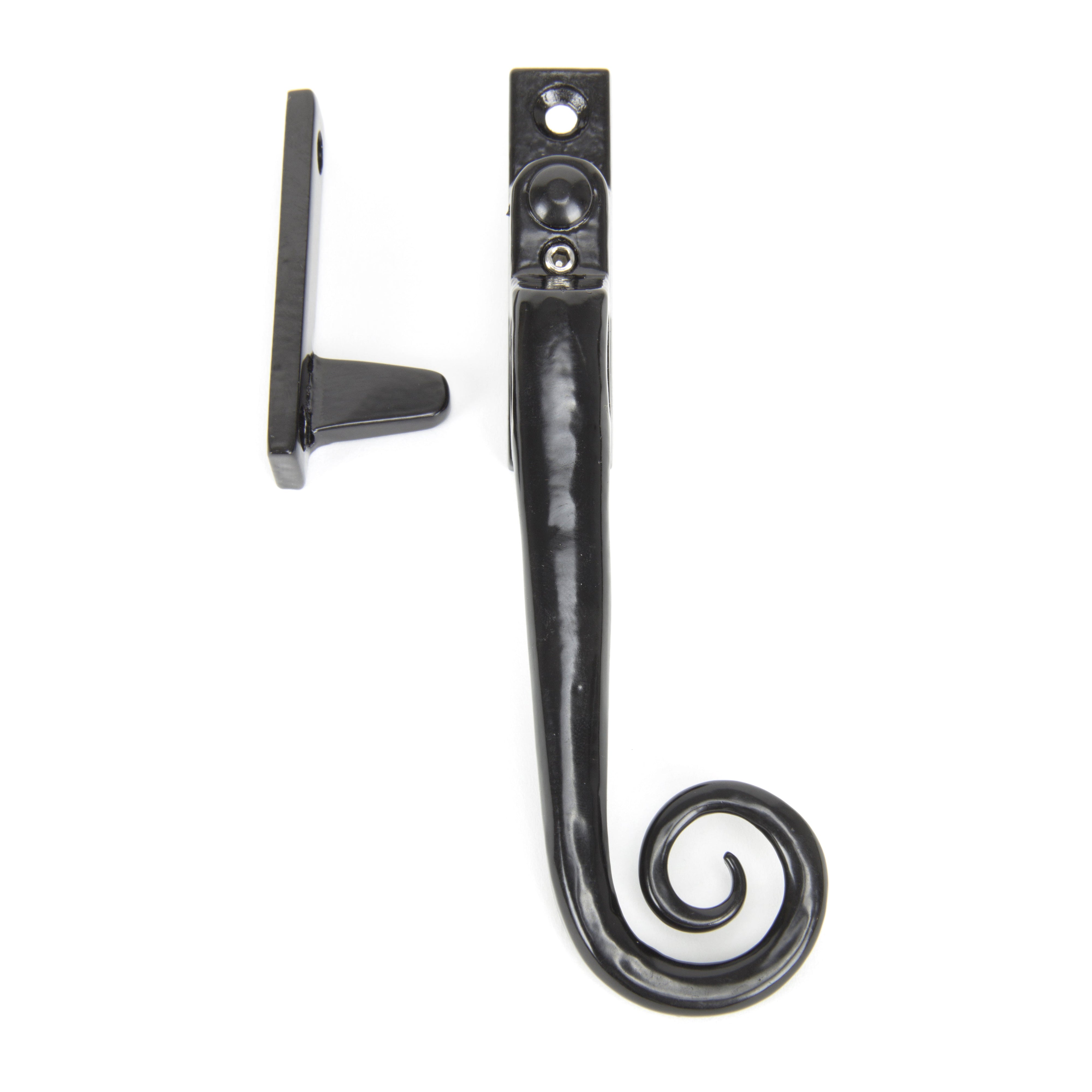 Black Locking Night-Vent Monkeytail Fastener - RH | From The Anvil-Night-Vent Fasteners-Yester Home