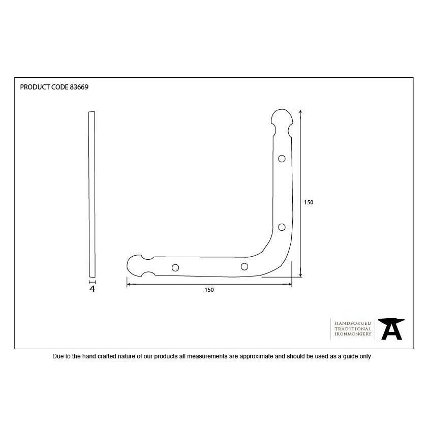 Black Mending Bracket | From The Anvil-Mending Brackets-Yester Home